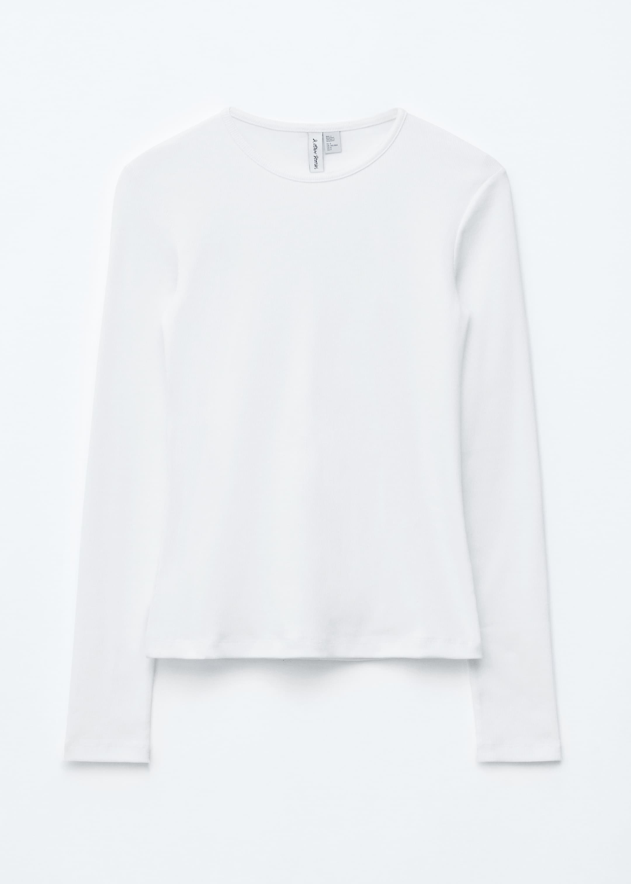 Zobacz większy obraz: Top w prążki z długim rękawem - Biały - ONA | H&M PL 6