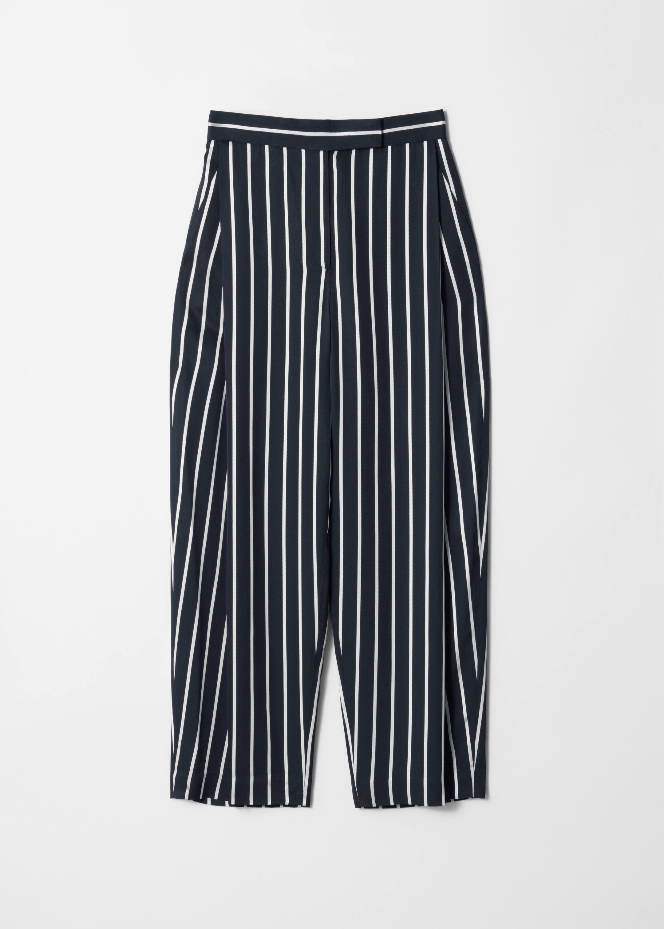 Ver imagen más grande: Pantalones sastre con pliegues profundos - Rayas azul marino - MUJER | H&M ES 5