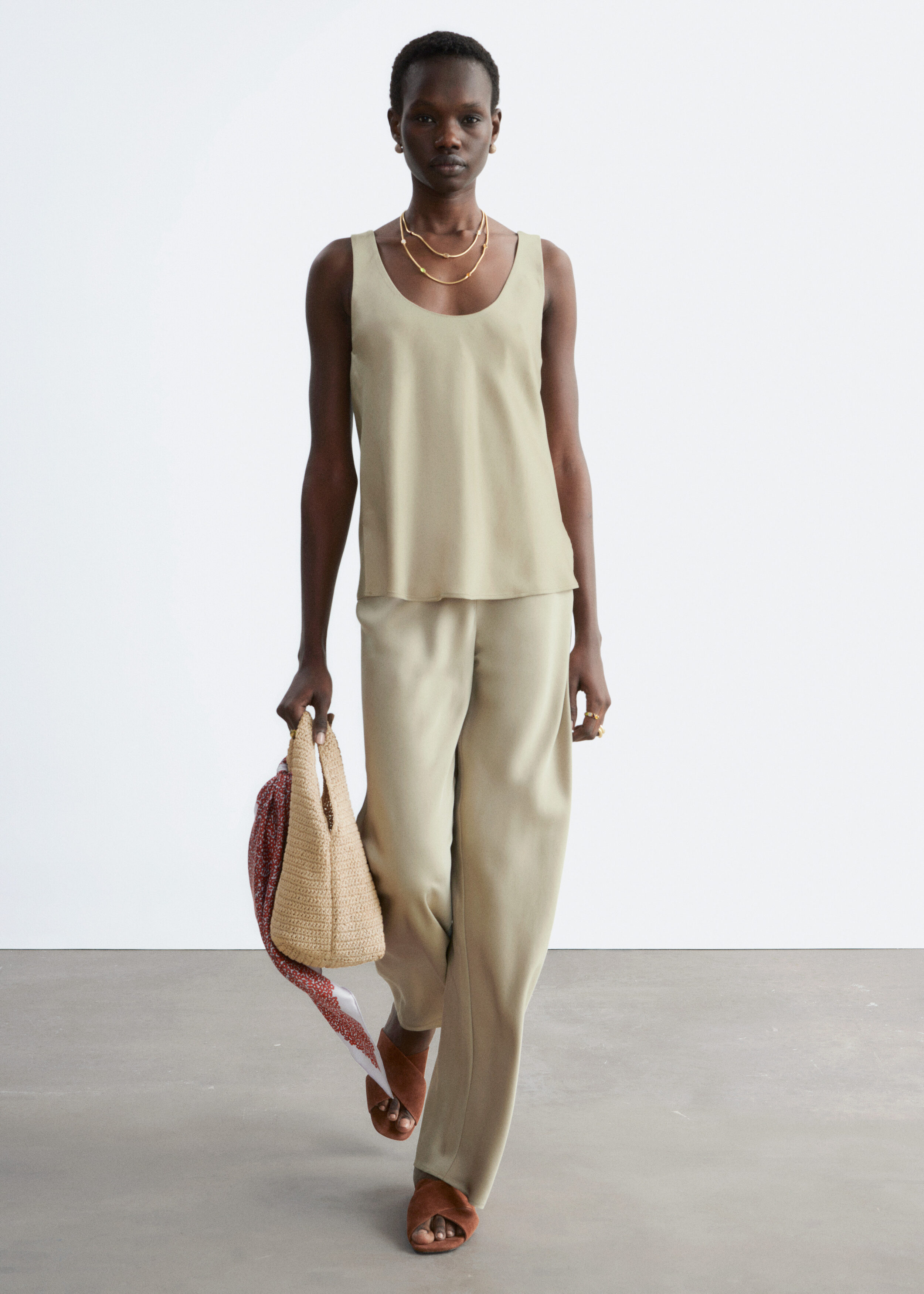 Sheer Mesh Top - Pink - Long sleeve tops - & Other Stories BE
