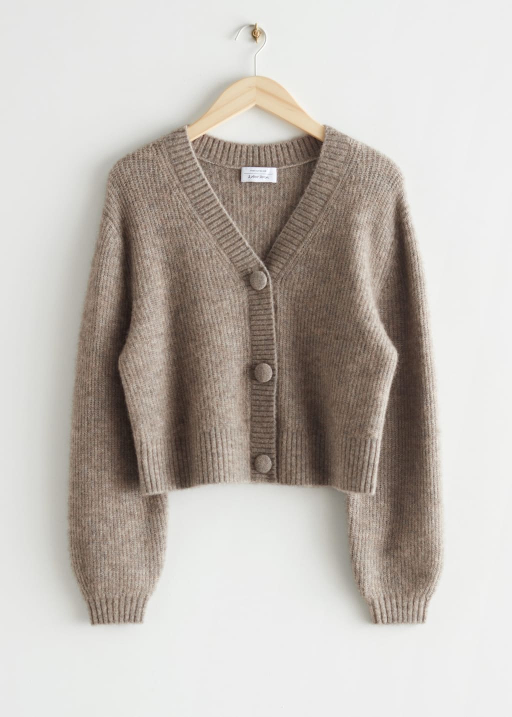 Boxy Knit Cardigan - Beige - Still Life