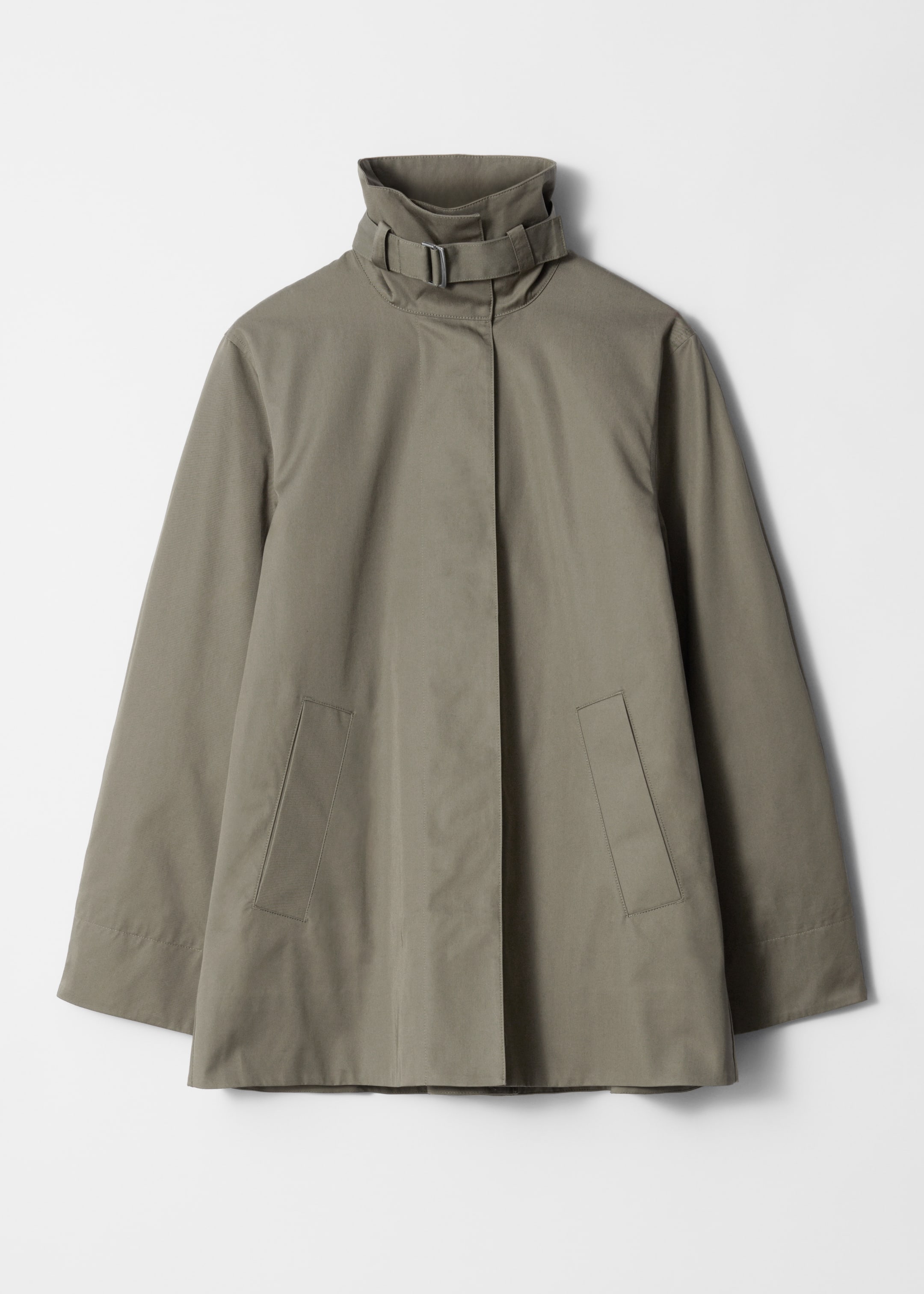 Visualizza immagine più grande: Giacca a trapezio con collo alto - Verde kaki - DONNA | H&M IT 7