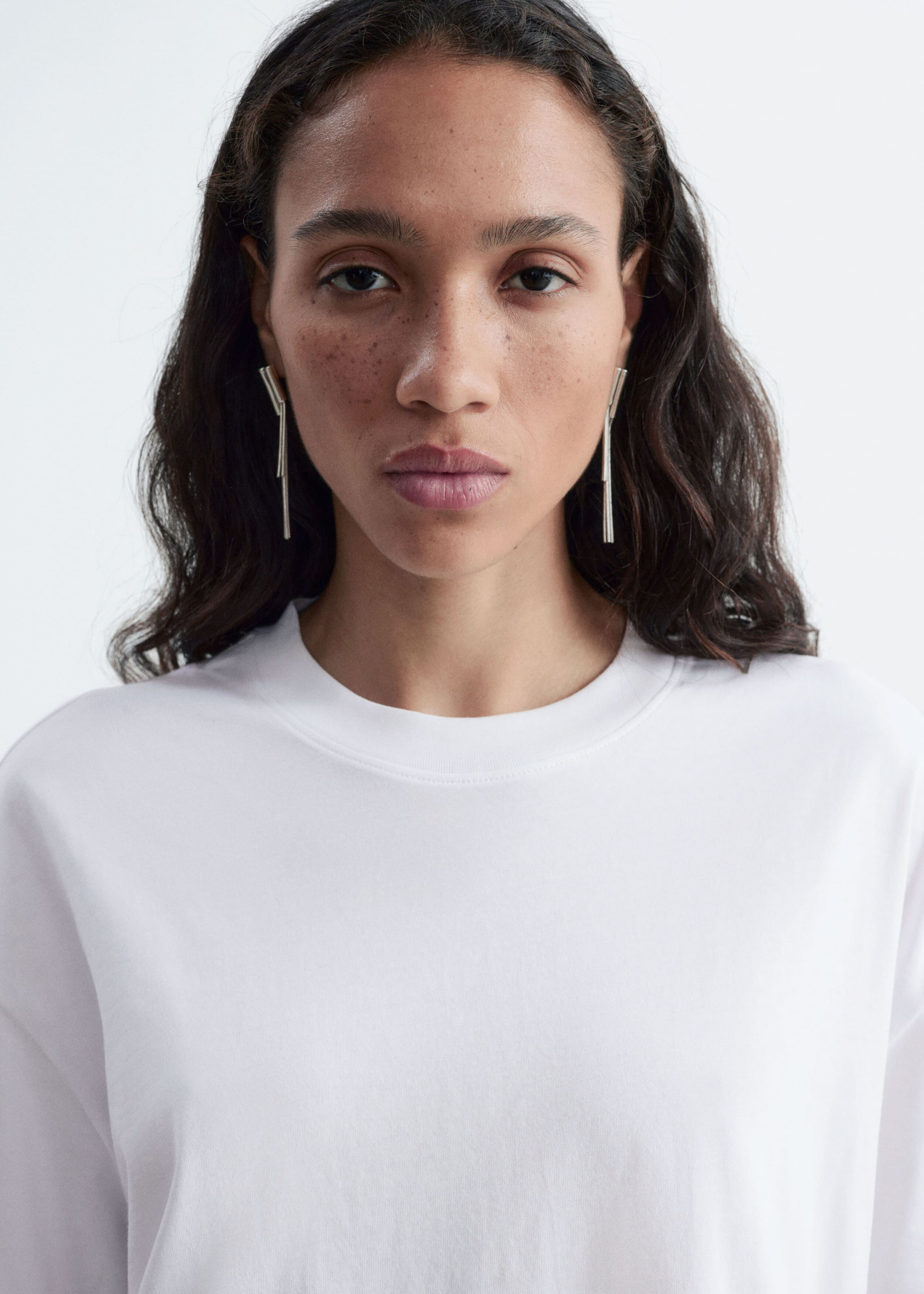 Oversized Cotton T-Shirt - White - Still Life