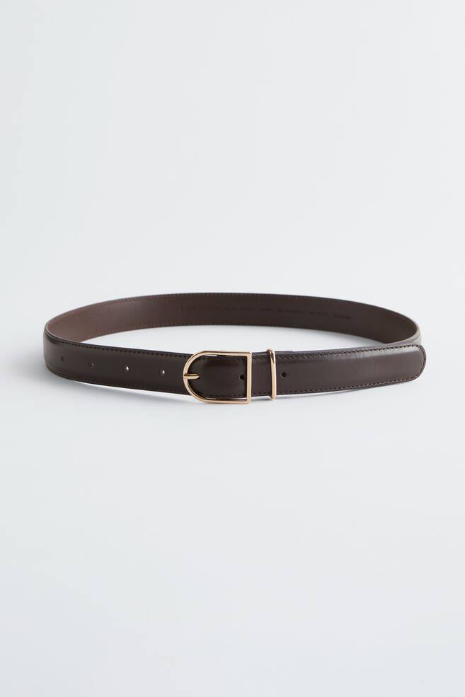 Leather Belt - Dark Brown/Black - 1