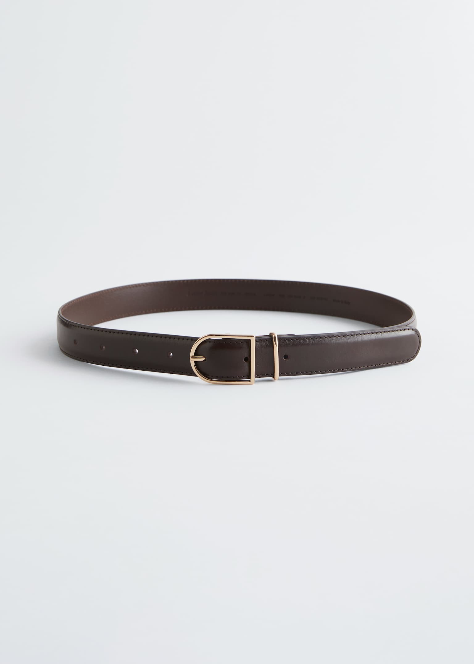 Leren riem - Dark Brown/Zwart/Taupe - 1
