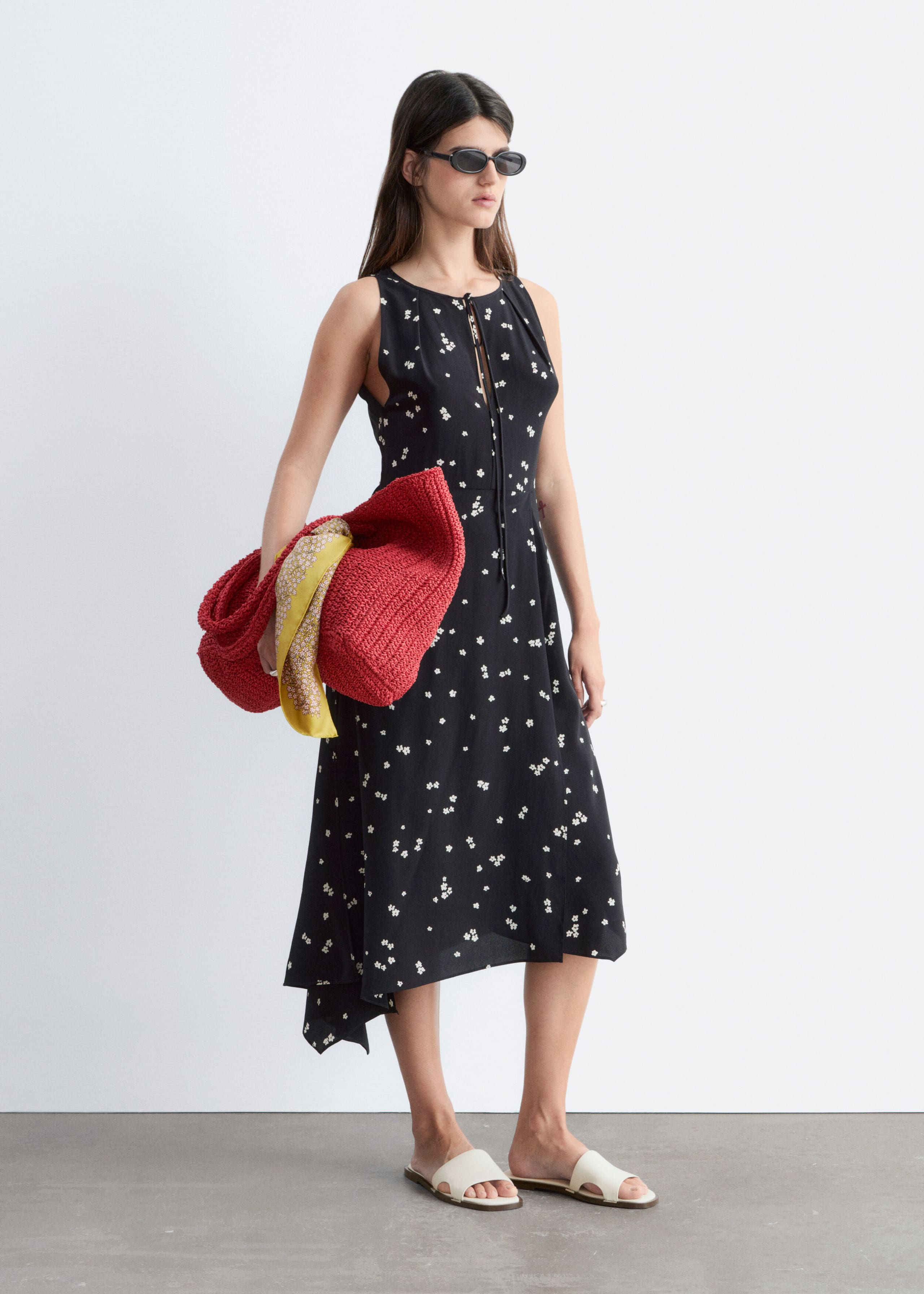 Image of Floral Silk Maxi Dress