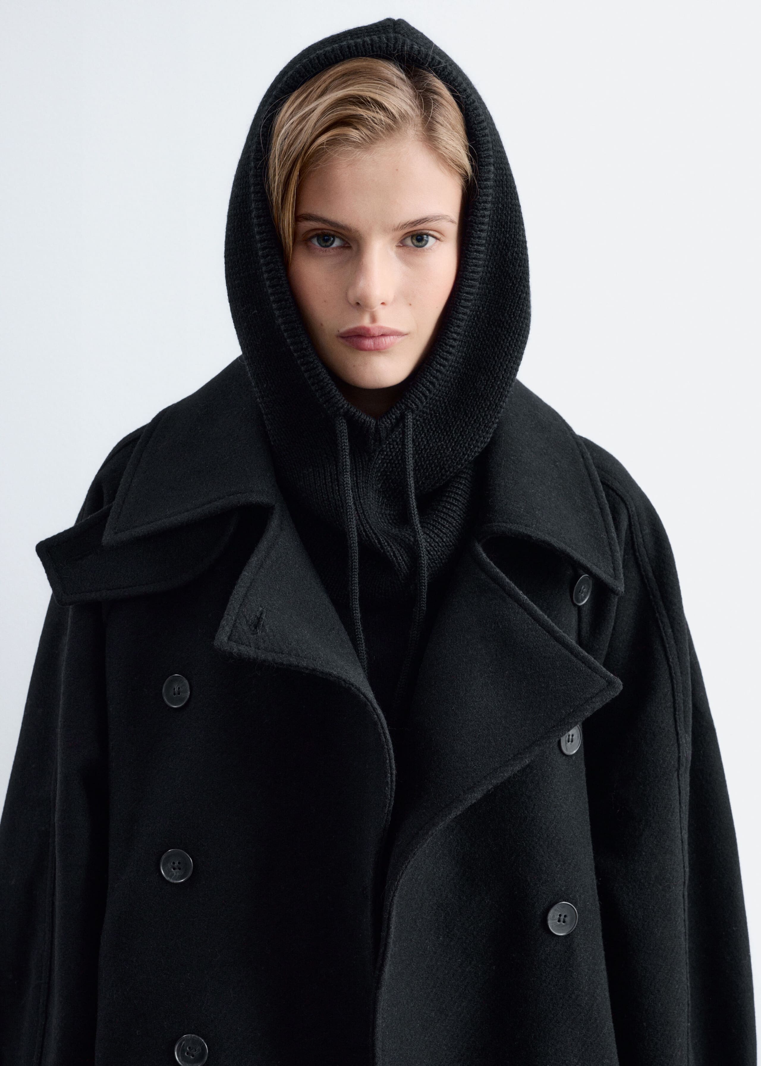 Oversized Wool Balaclava - Red - Lookbook