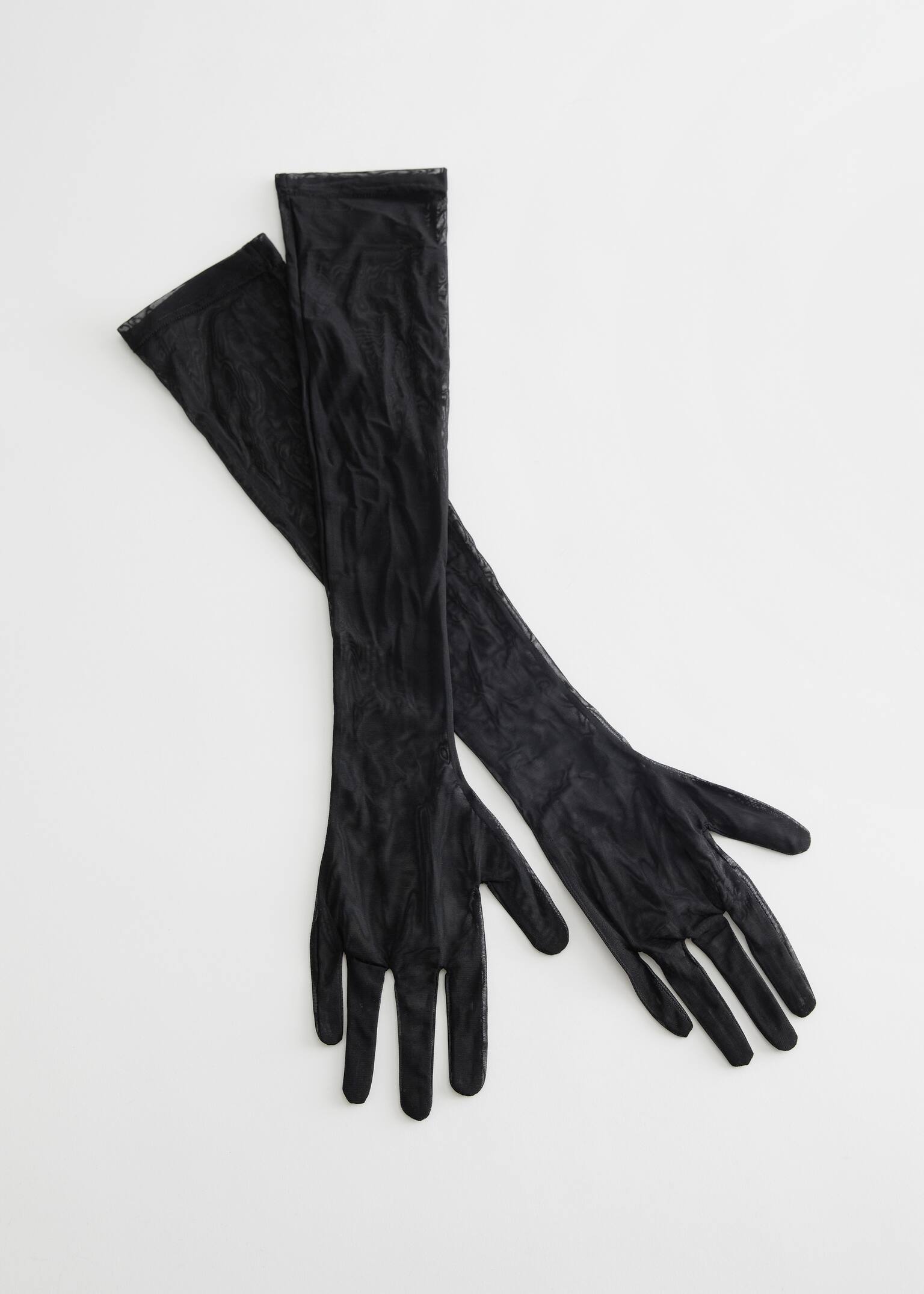 Long Mesh Gloves - שחור - 1