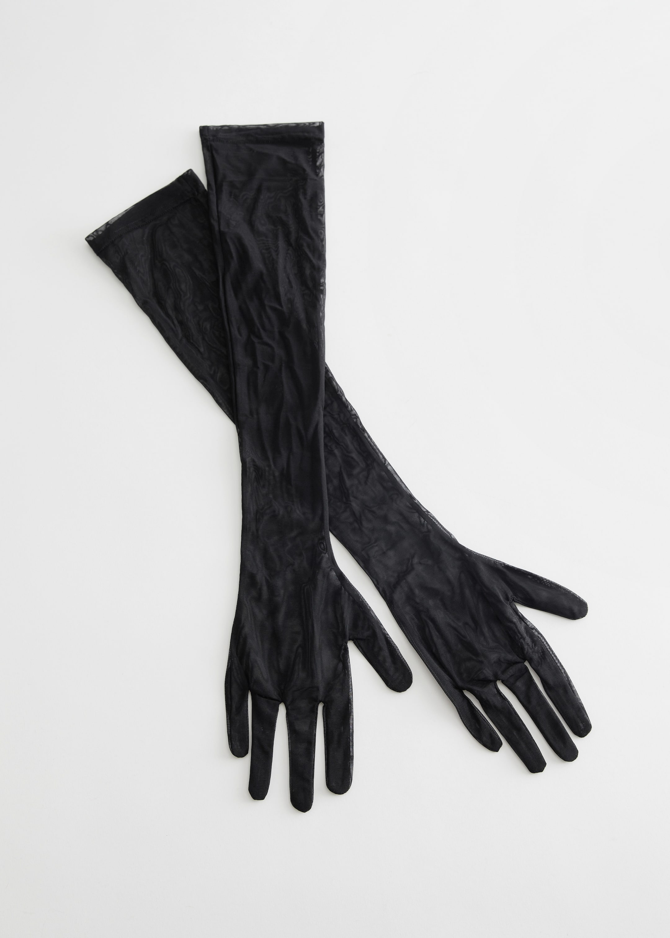 Se større billede: Lange handsker med mesh - Sort - DAME | H&M DK 1