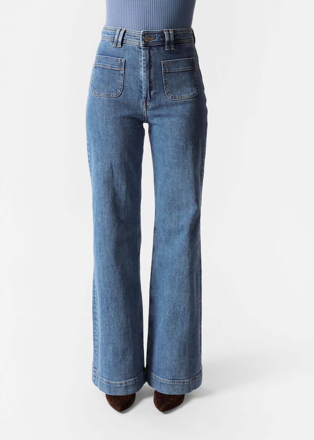 Image of High-Waist Flared Jeans