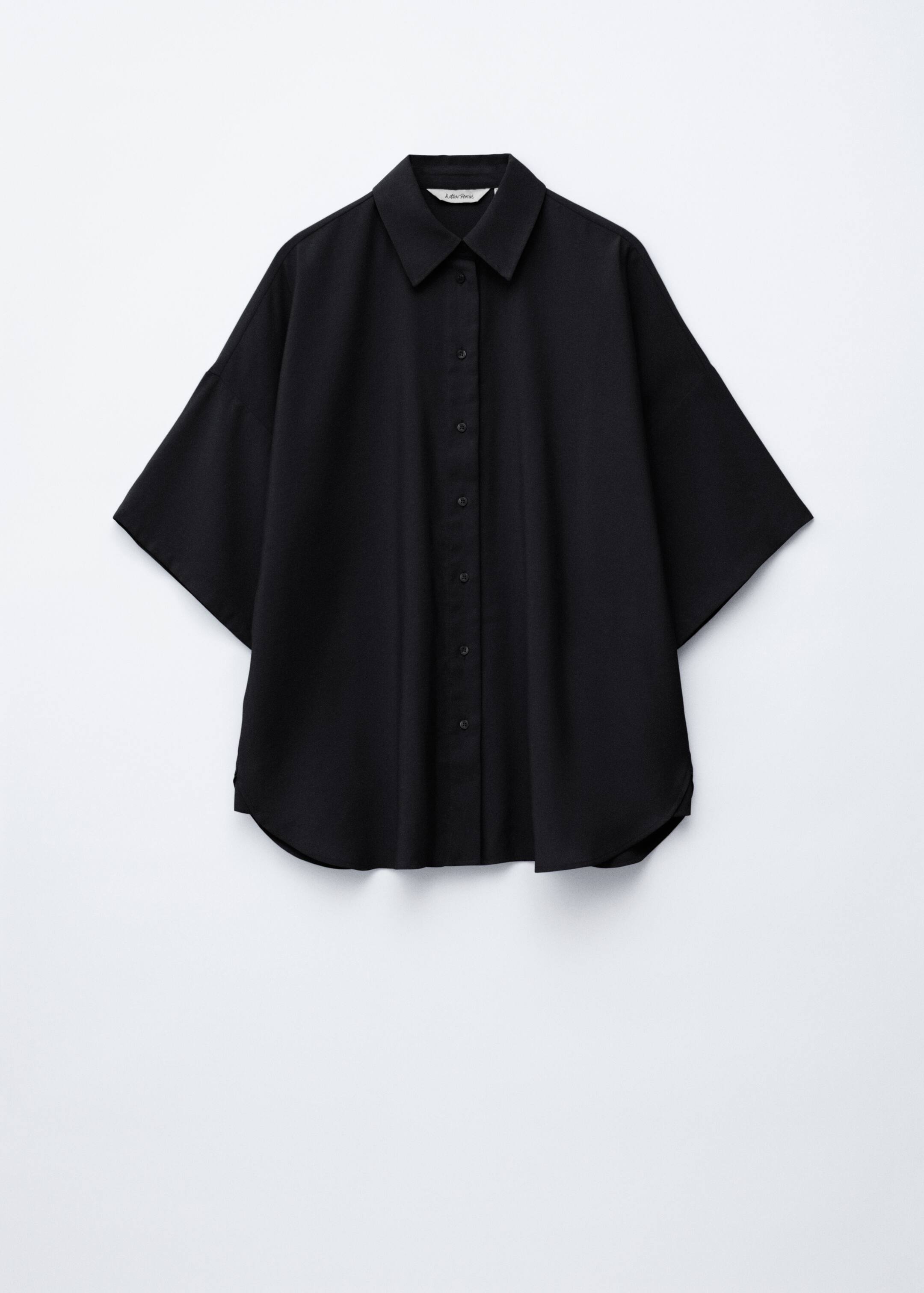 Ver imagem maior: Camisa oversized de mangas três quartos - Preto - SENHORA | H&M PT 6