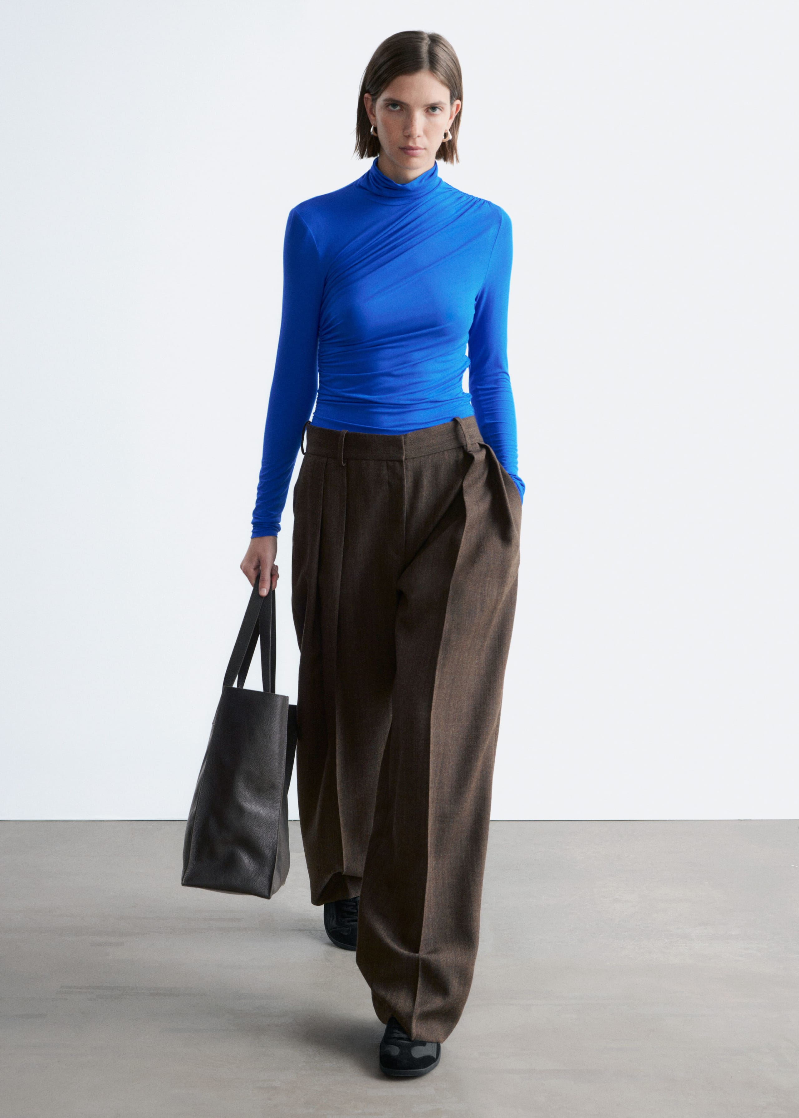 Image of Draped Turtleneck Top