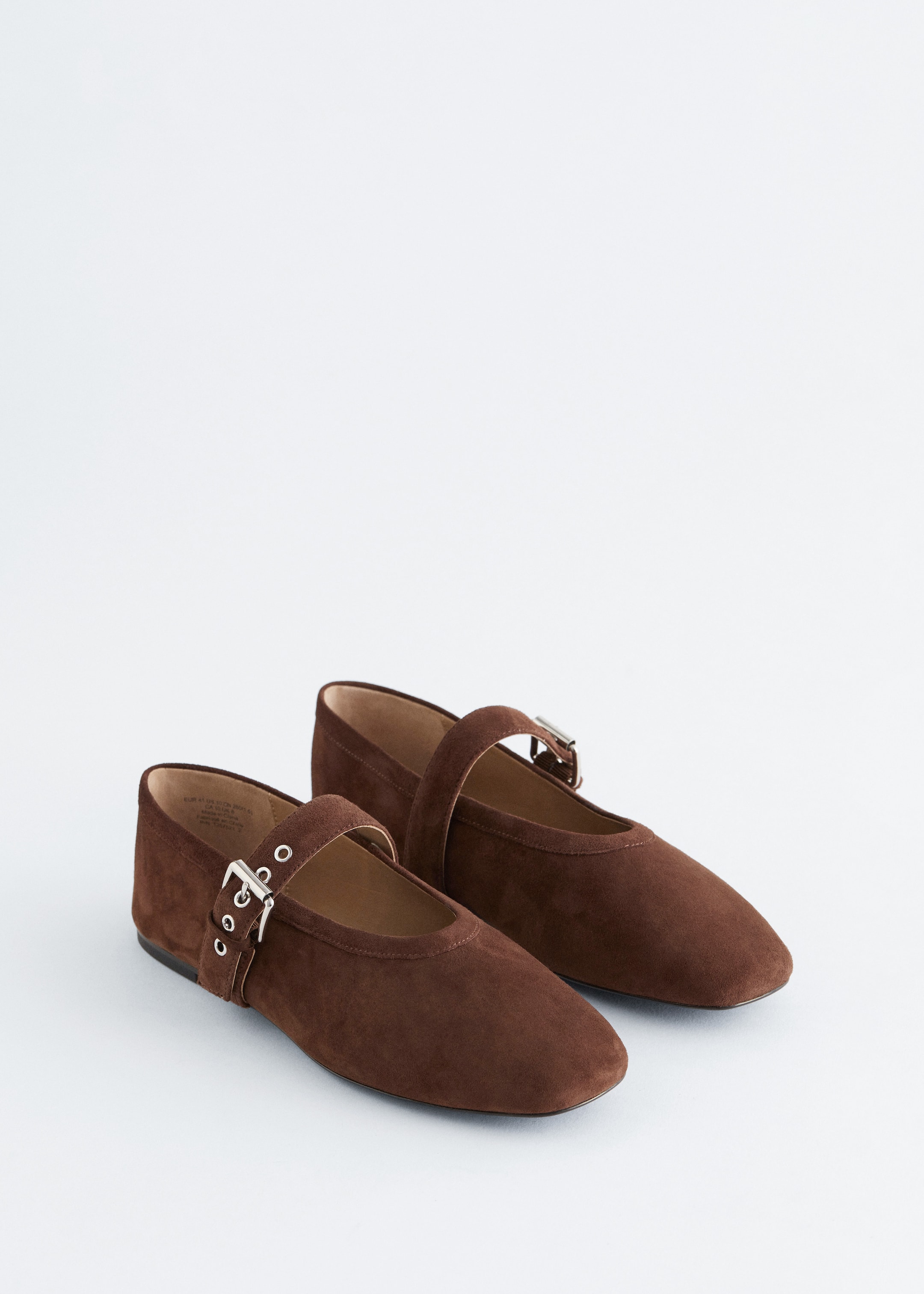 View larger image: Mary-Jane Ballet Flats - Brown Suede - Ladies | H&M GB 4