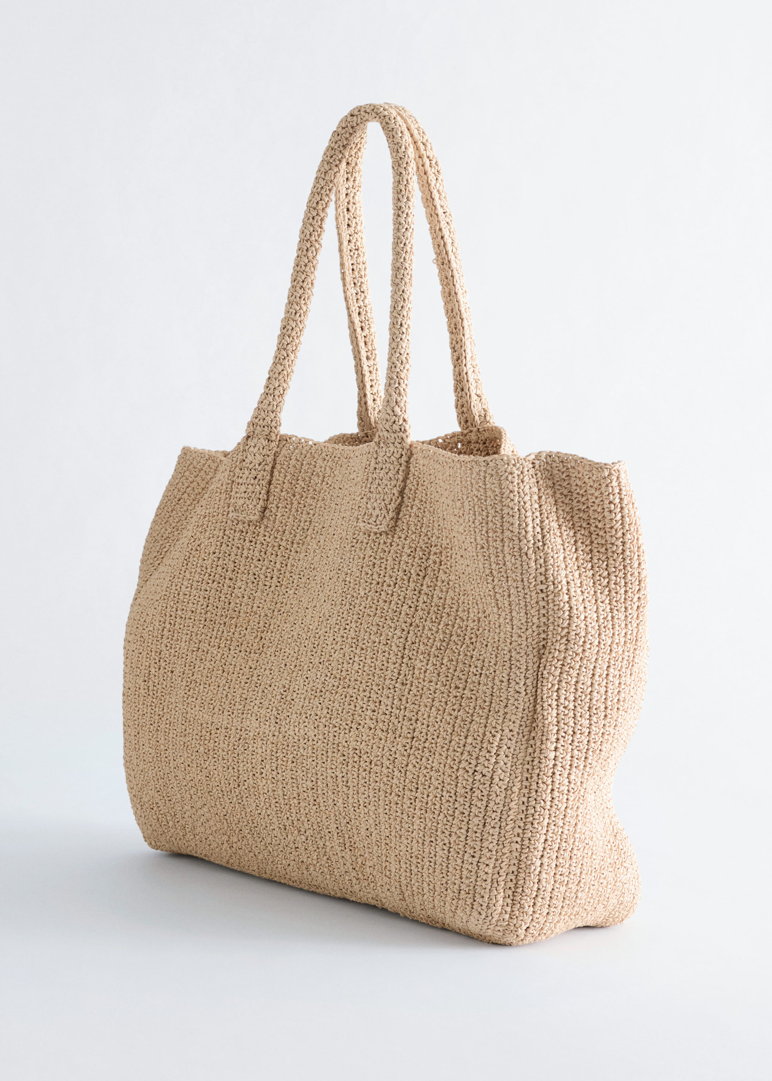Paper Straw Tote Bag - Beige - Still Life
