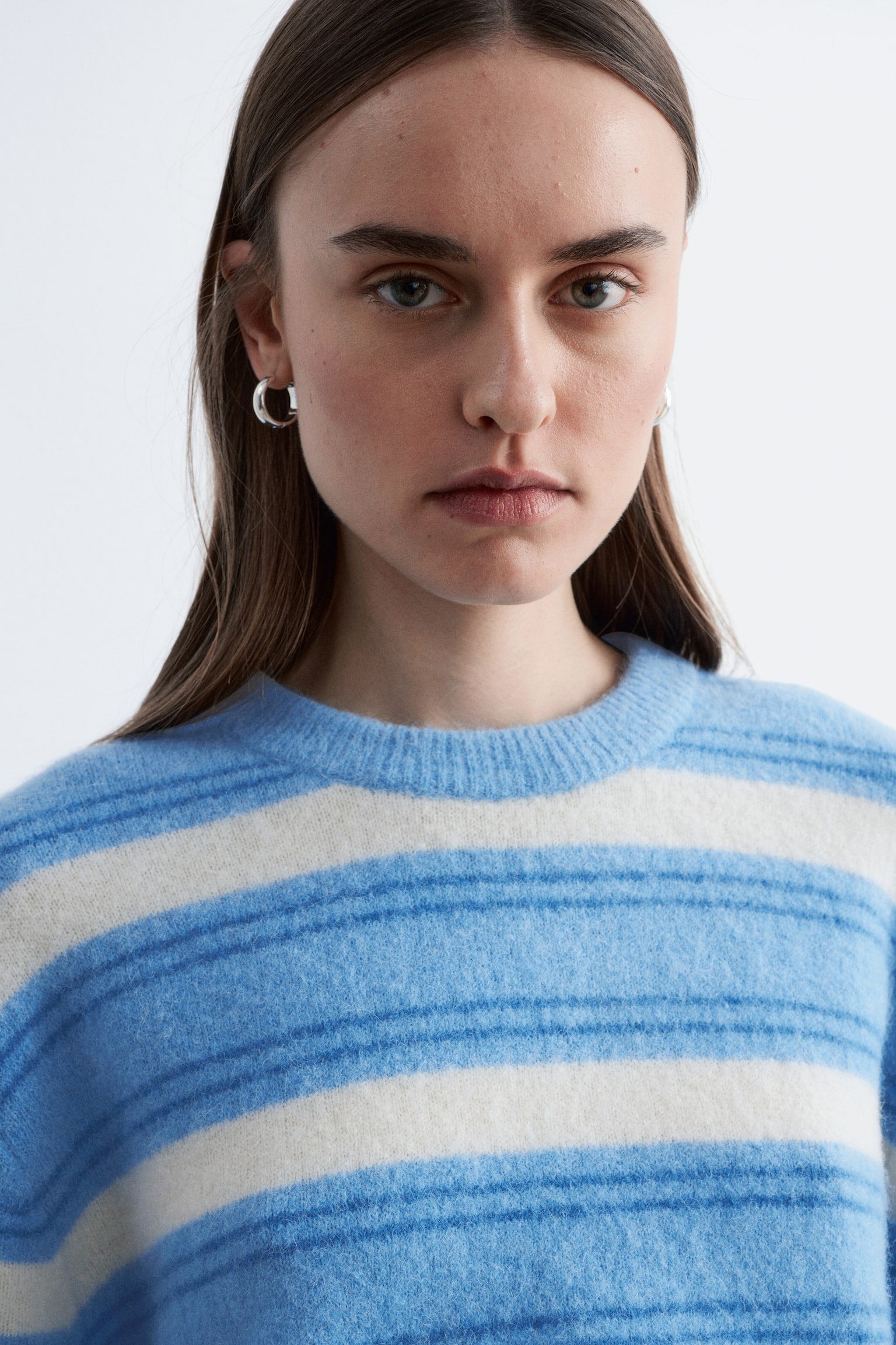 Trøje i alpakablend - Lyseblå/hvide striber/Orange/blå striber/Beige - 3