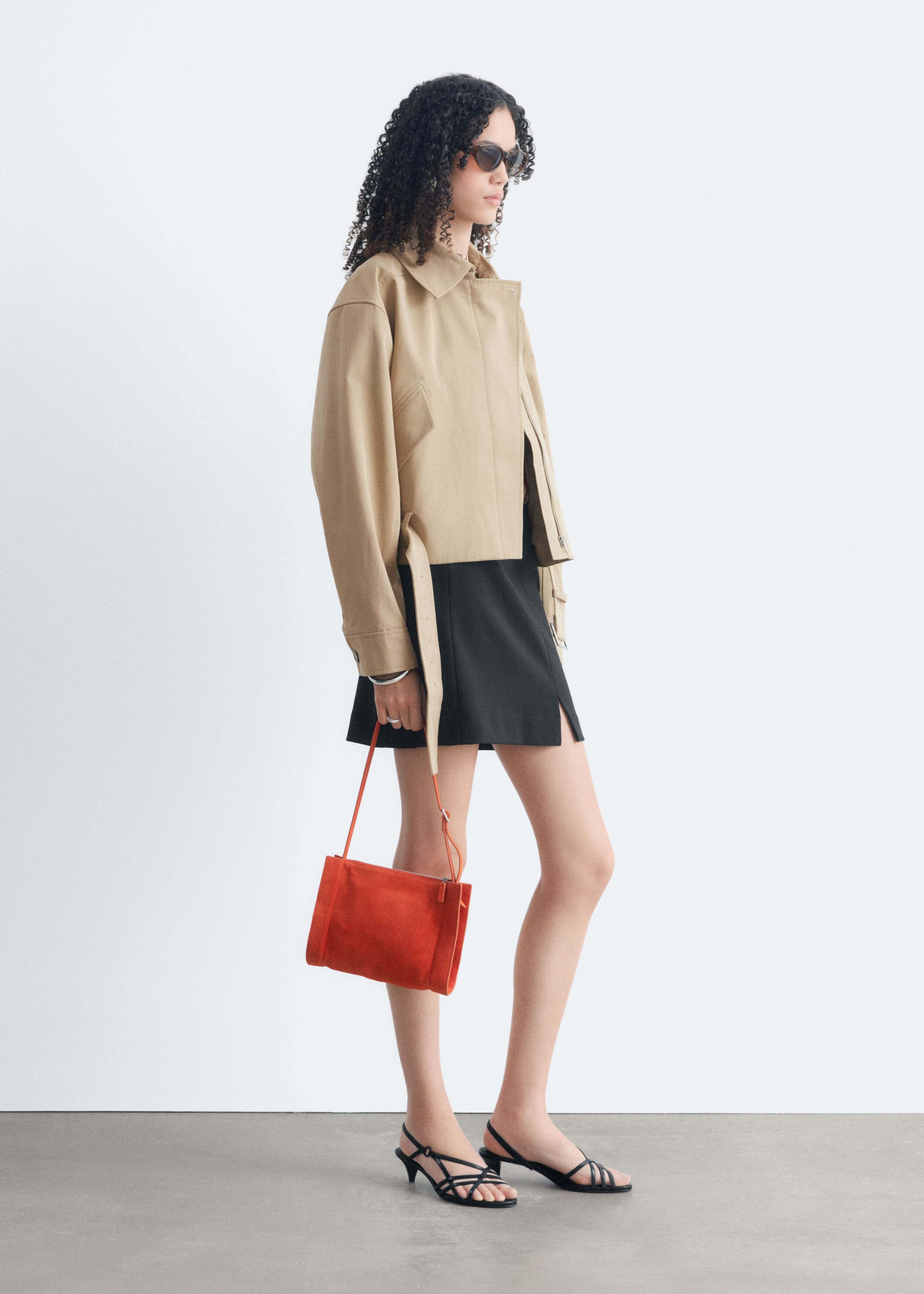 Belted Cotton Twill Jacket - Beige - Lookbook