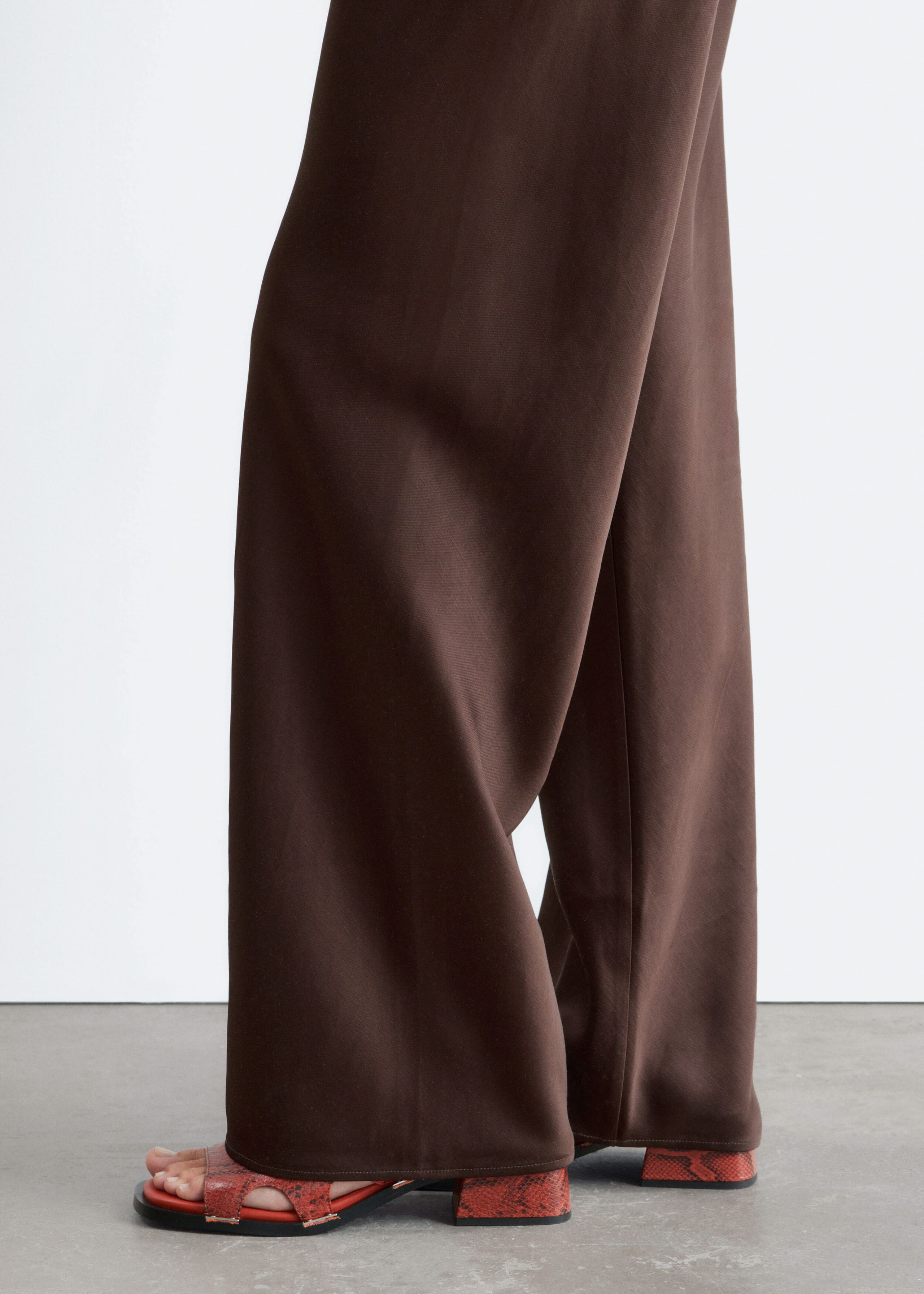 Image of Block Heel Leather Sandals