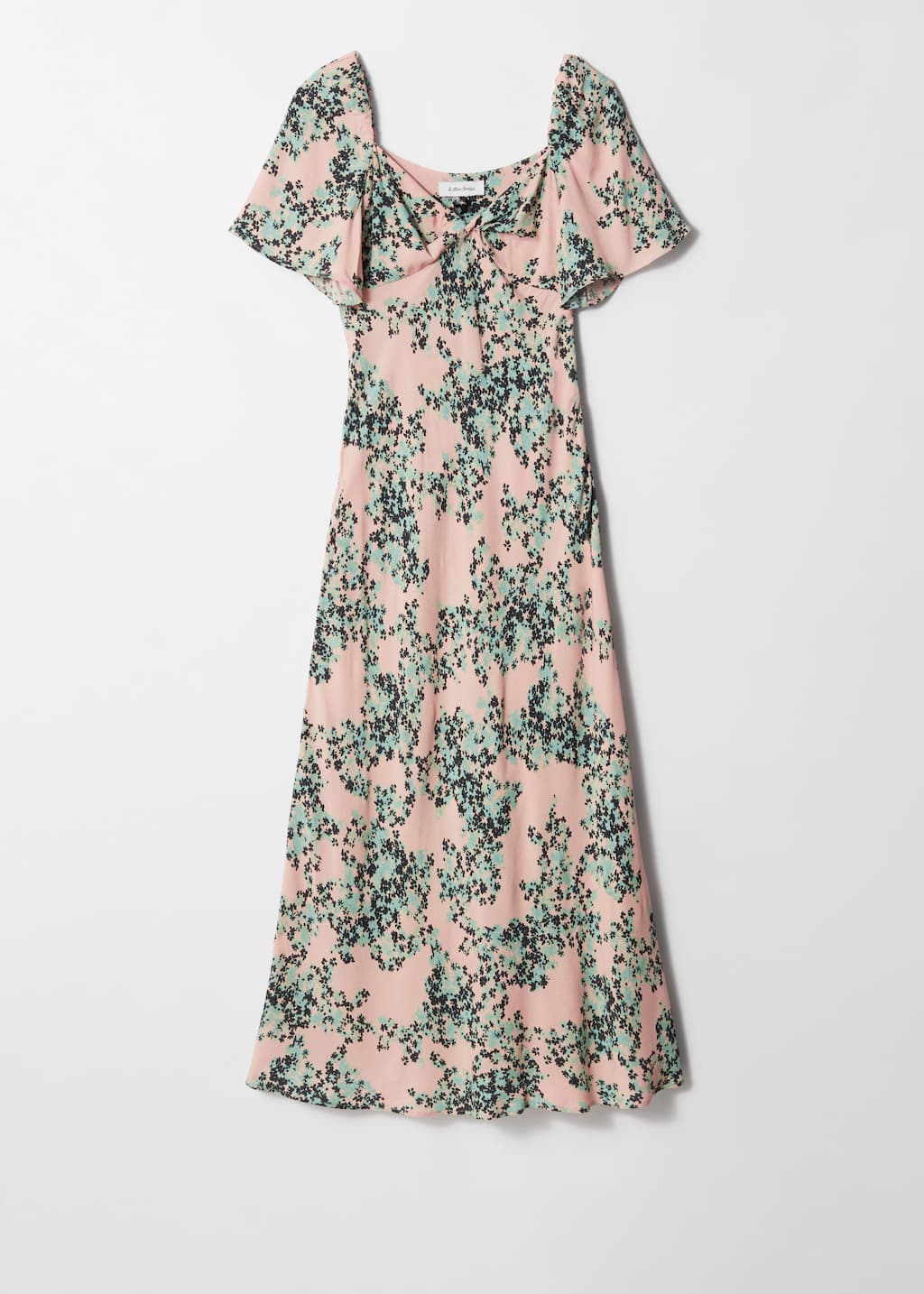 Image of Flutter-Sleeve Midi Dress