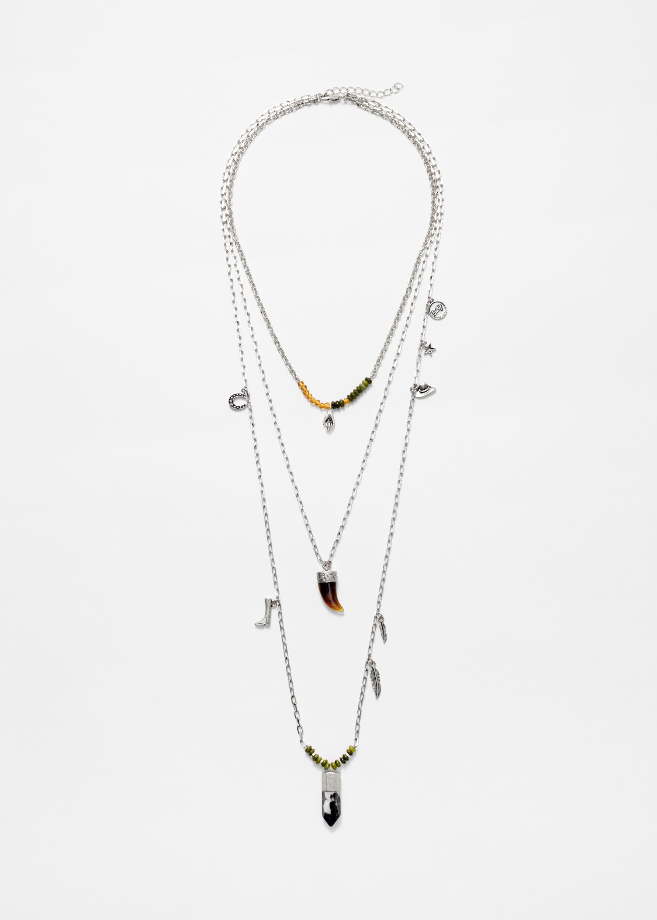 Agrandir l'image: Collier superposé à pendentif - Argenté - FEMME | H&M FR 1