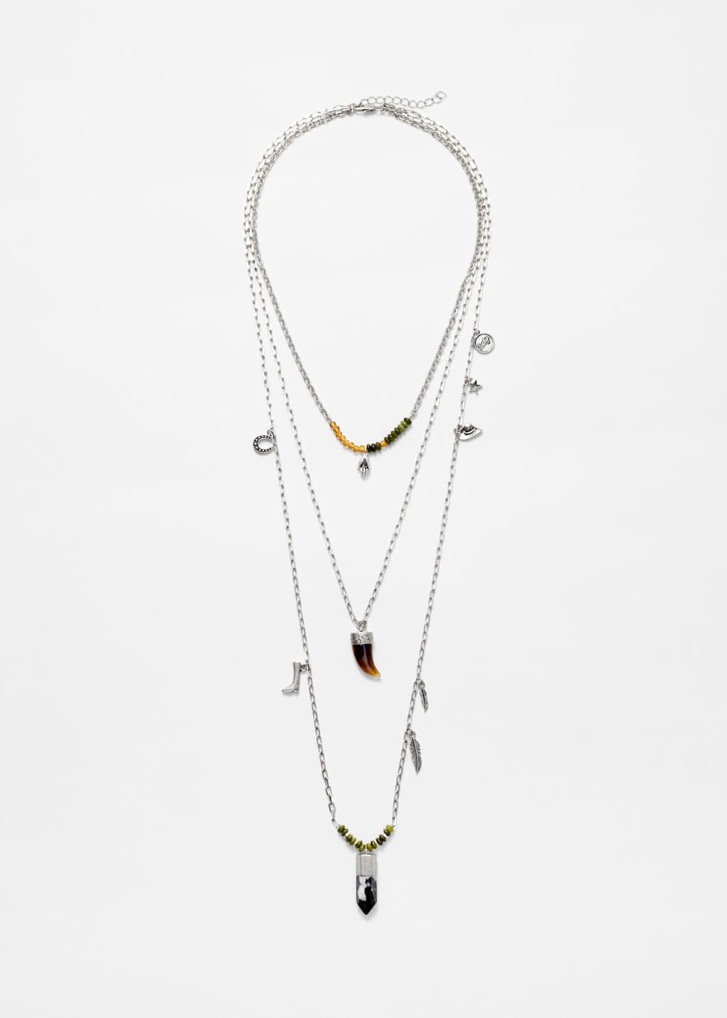 Image of Collana multifilo con ciondolo