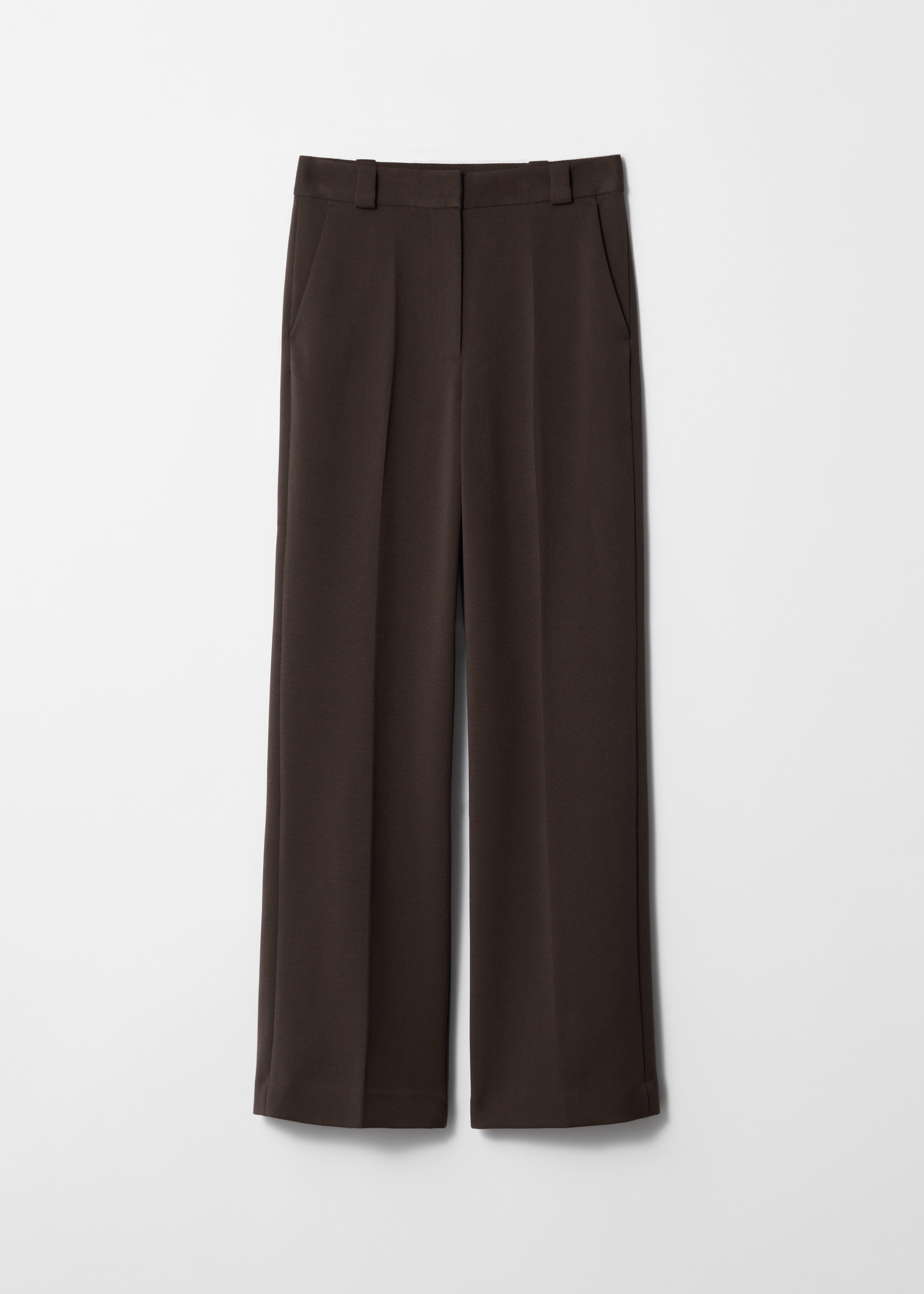Wide Press-Crease Trousers - Marron foncé/Bleu marine/Couleur crème/Noir/Rouge foncé/Kaki/Bleu marine