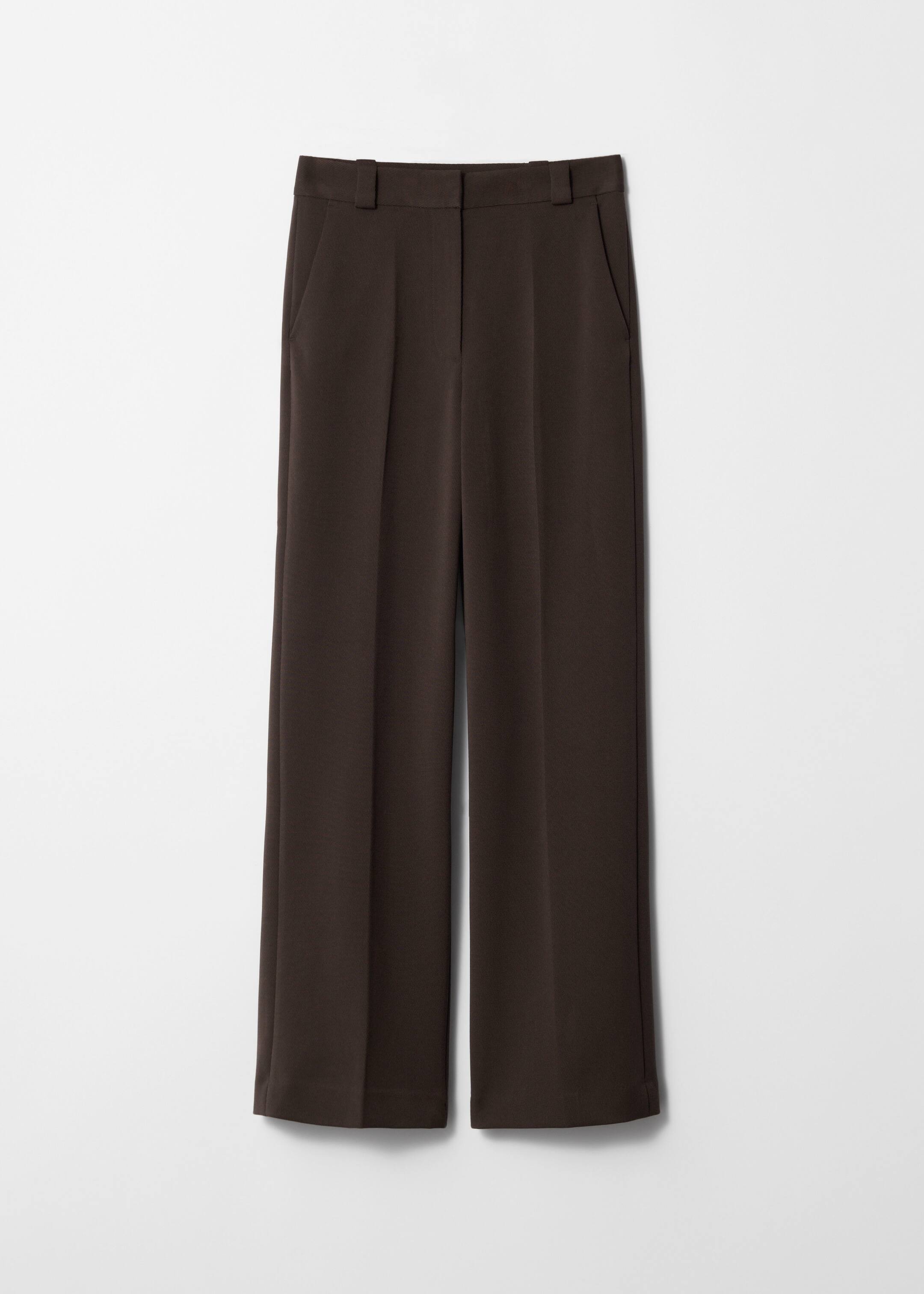 Zobacz większy obraz: Wide Press-Crease Trousers - Ciemnobrązowy - ONA | H&M PL 7