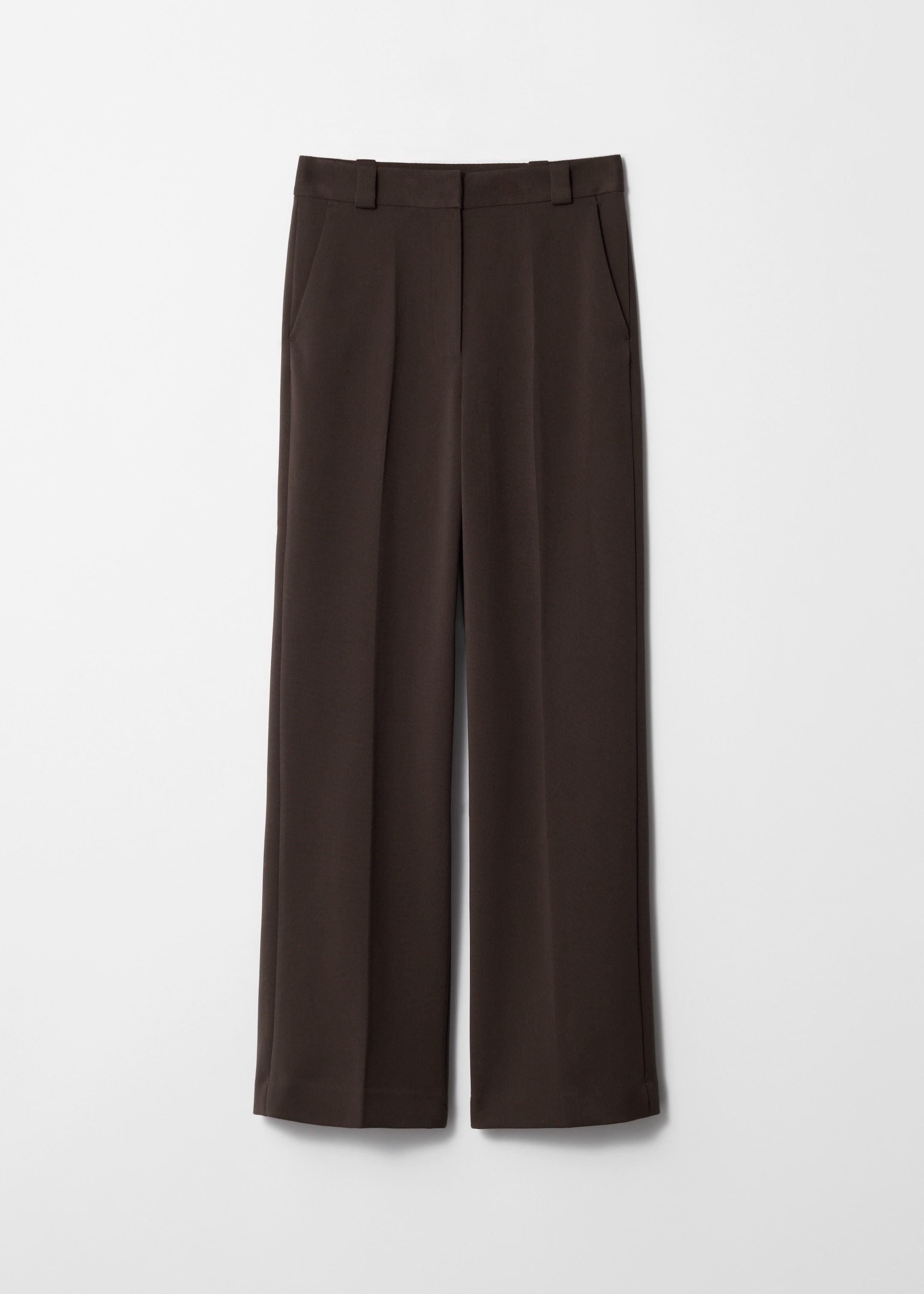 Agrandir l'image: Pantalon large à plis marqués - Marron foncé - FEMME | H&M FR 12