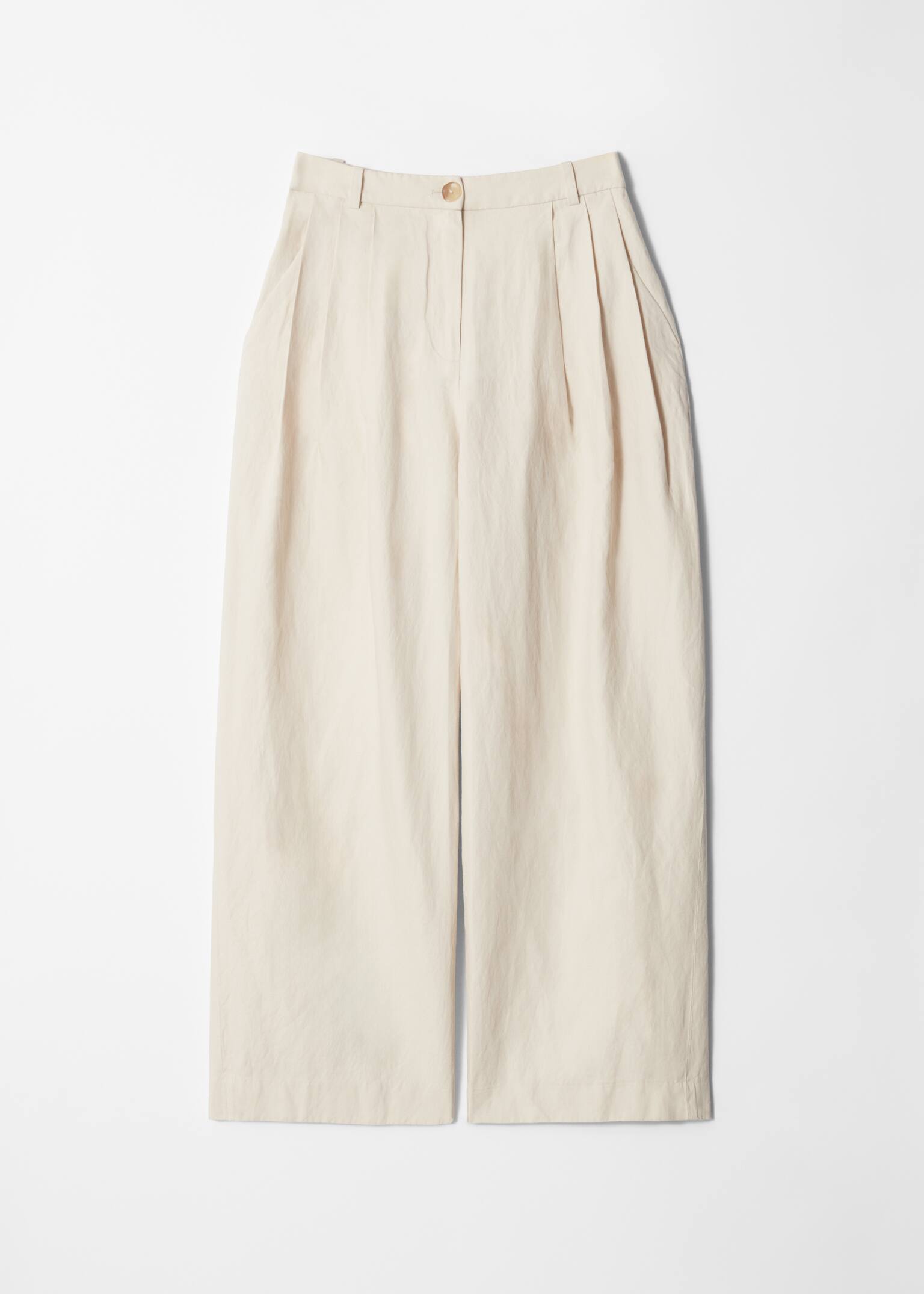 Pantalones de perneras anchas - Crema/Negro - 2