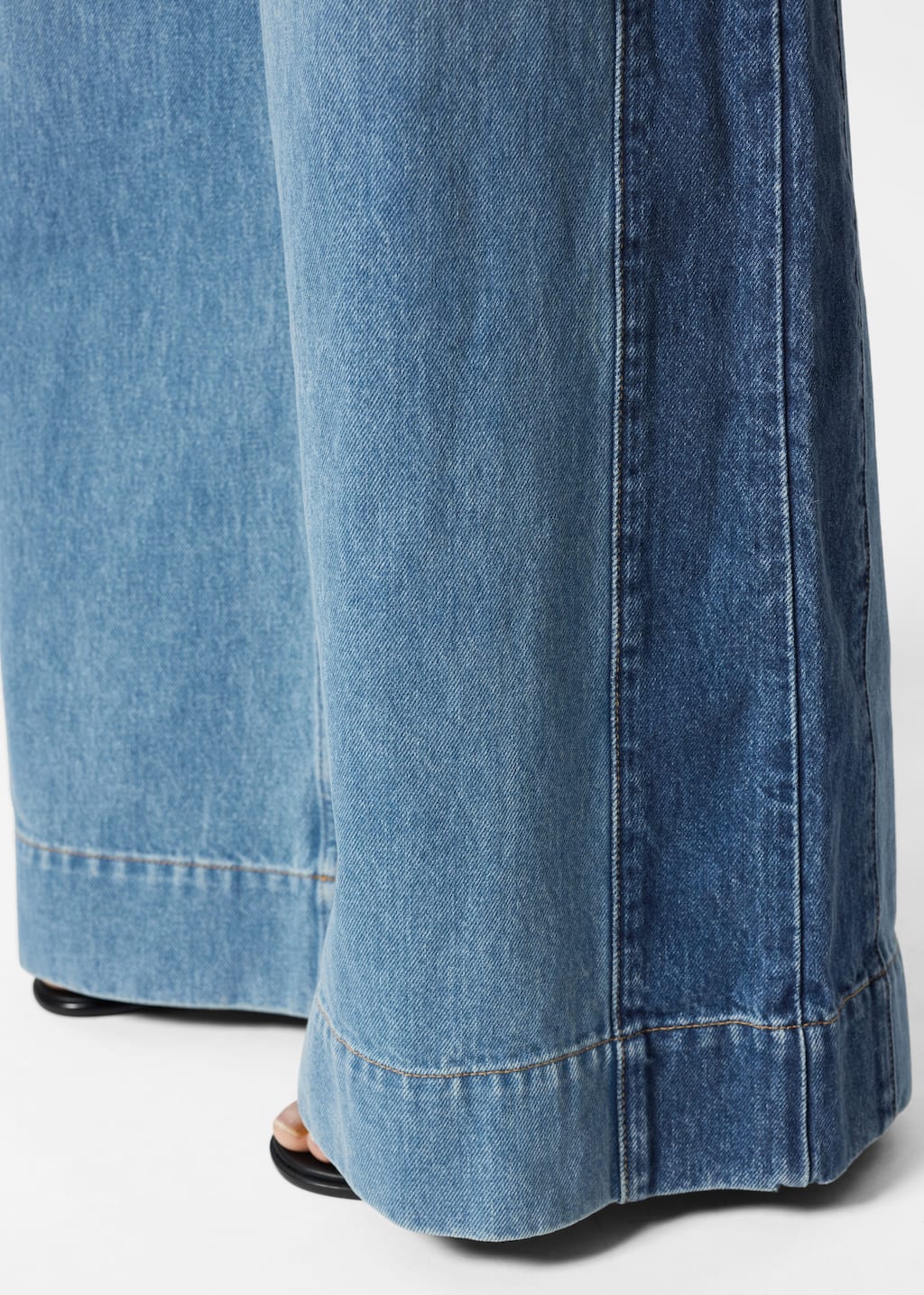 Image of Long Wide-Leg Jeans