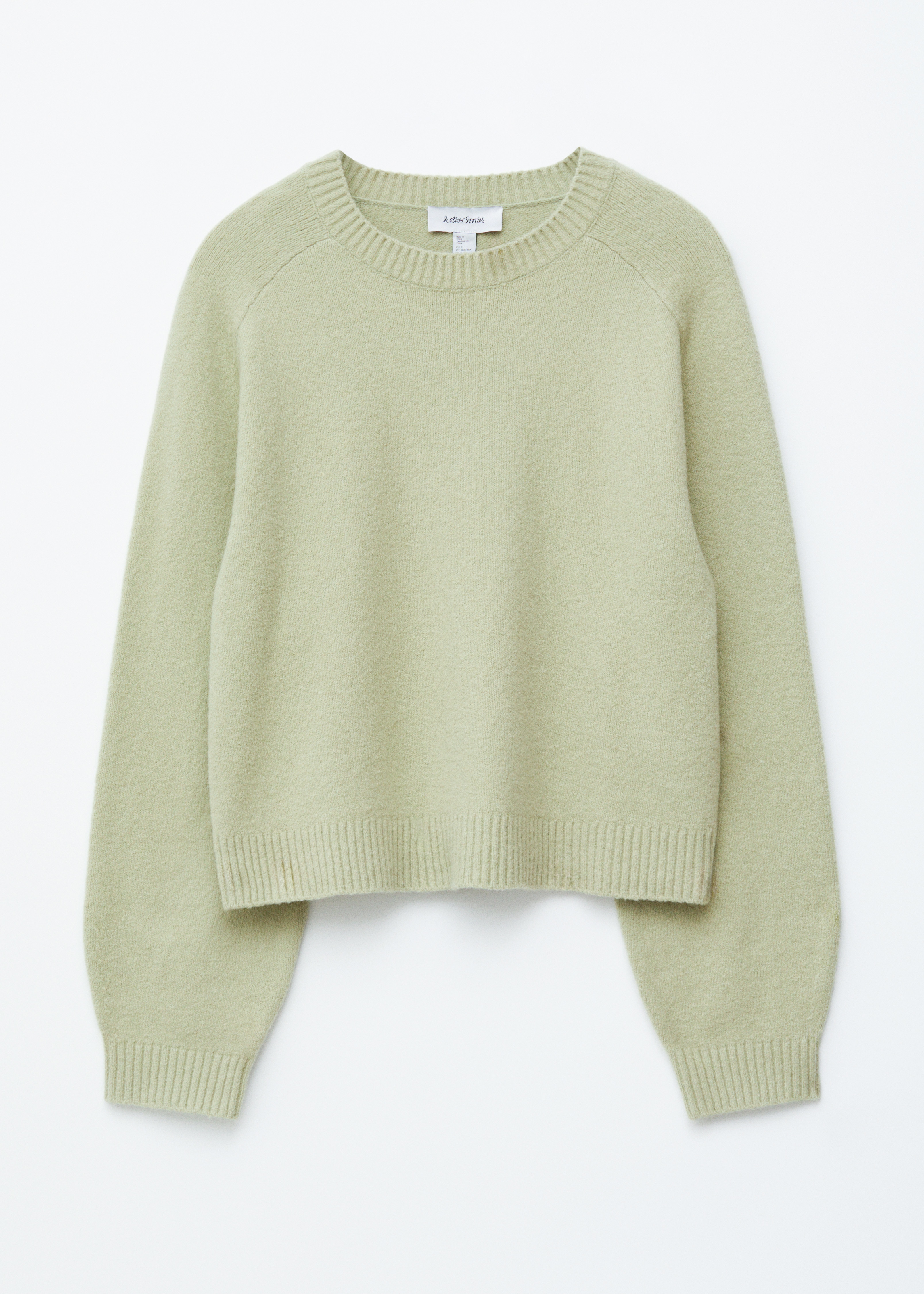 Strikket genser - Lys grønn/Mørk brun/Mørk turkis/Mørkerød/Beige