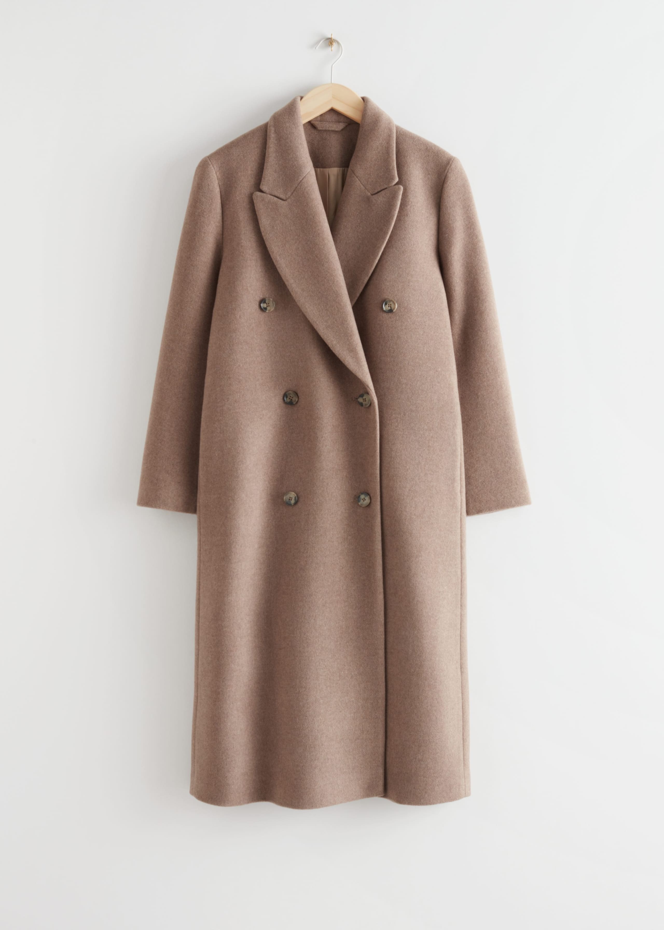 Boxy Double Breasted Coat - Beige - Still Life