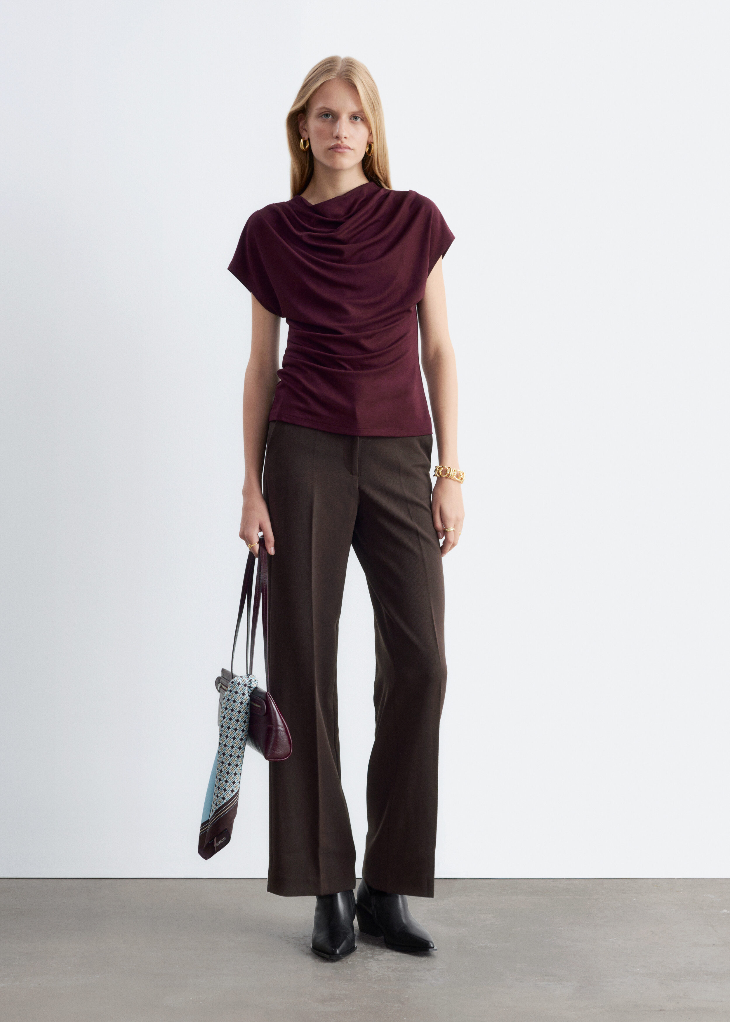Straight Press-Crease Trousers