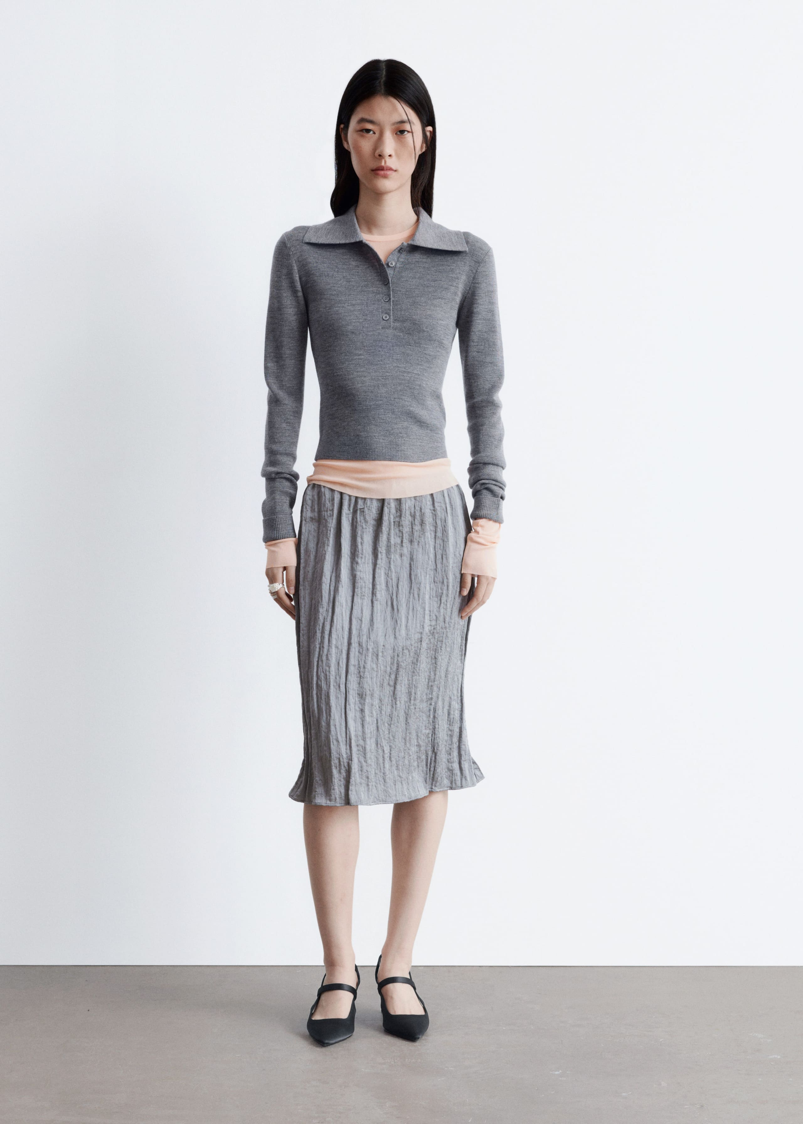 Image of Rippstrick-Poloshirt aus Merinowolle