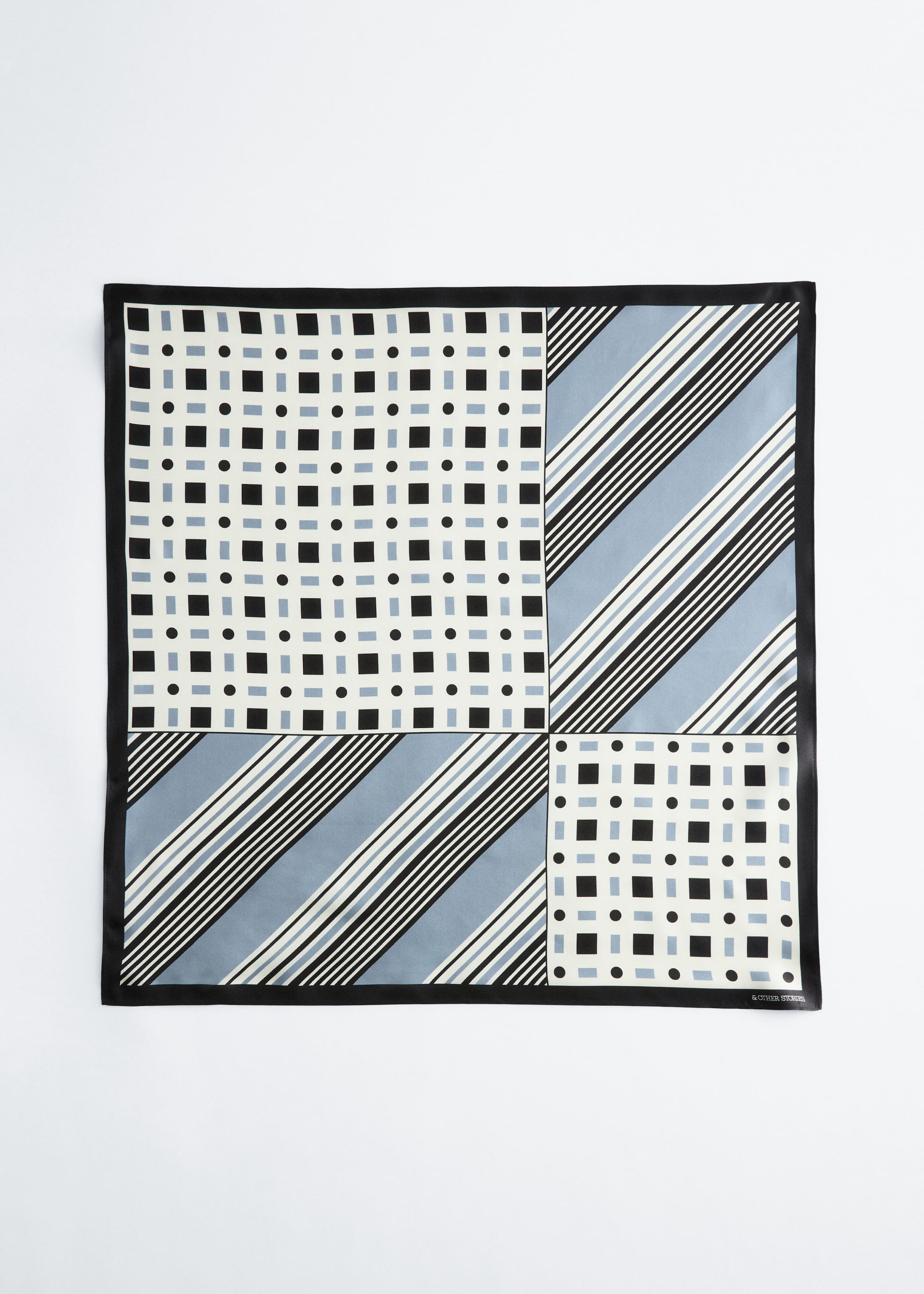 Image of Graphic Print Silk Scarf