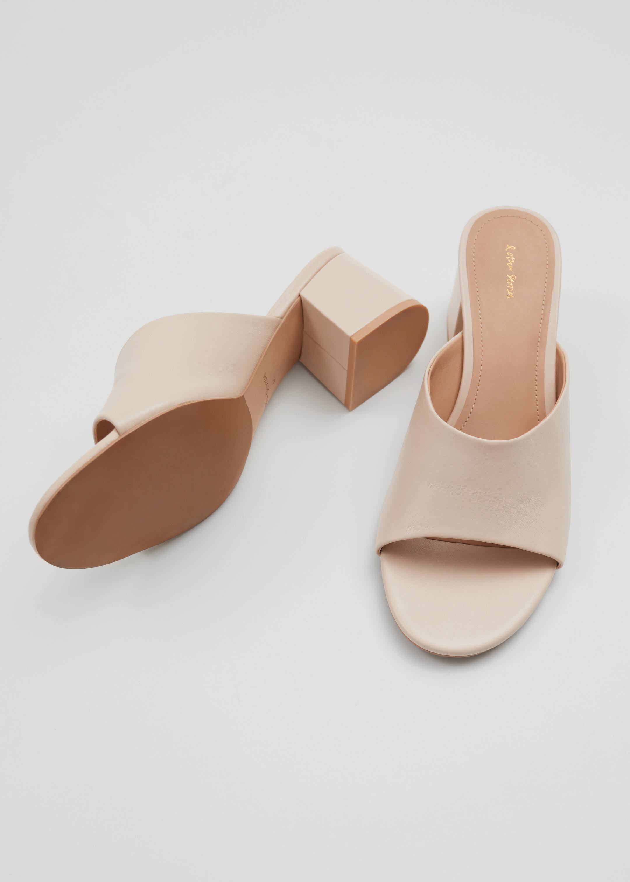 View larger image: Classic Leather Mules - Beige - Ladies | H&M GB 3