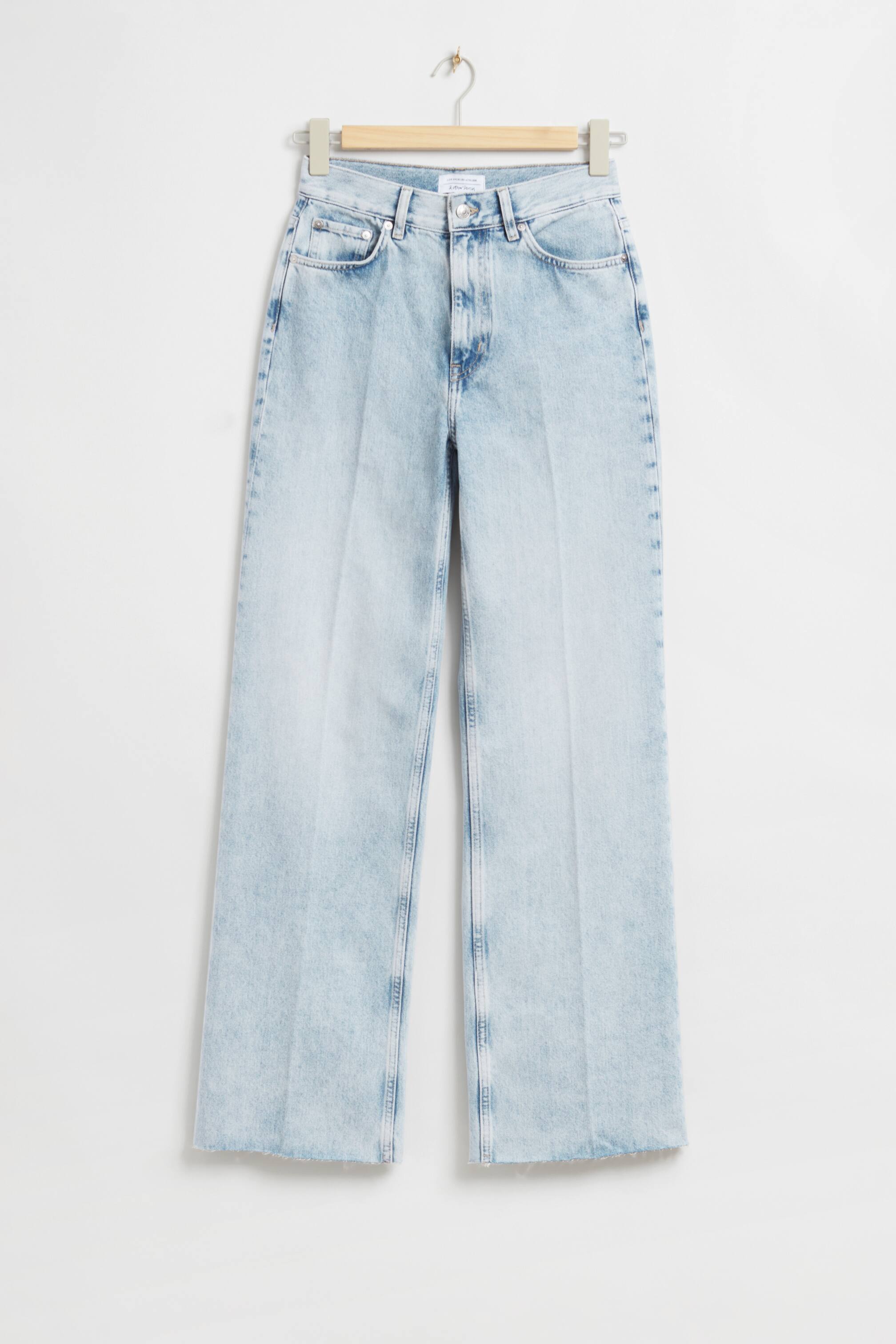 Agrandir l'image: Jean droit taille haute - Bleu clair - FEMME | H&M FR 1