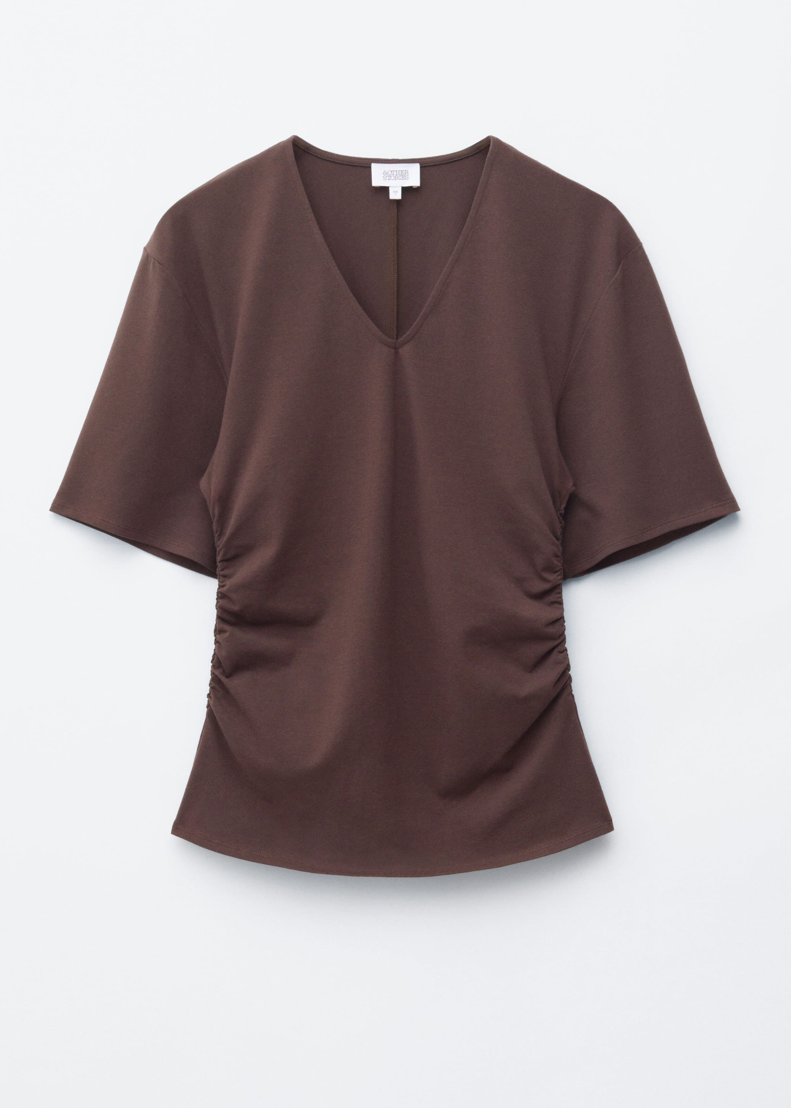 Image of V-ringad rynkad t-shirt