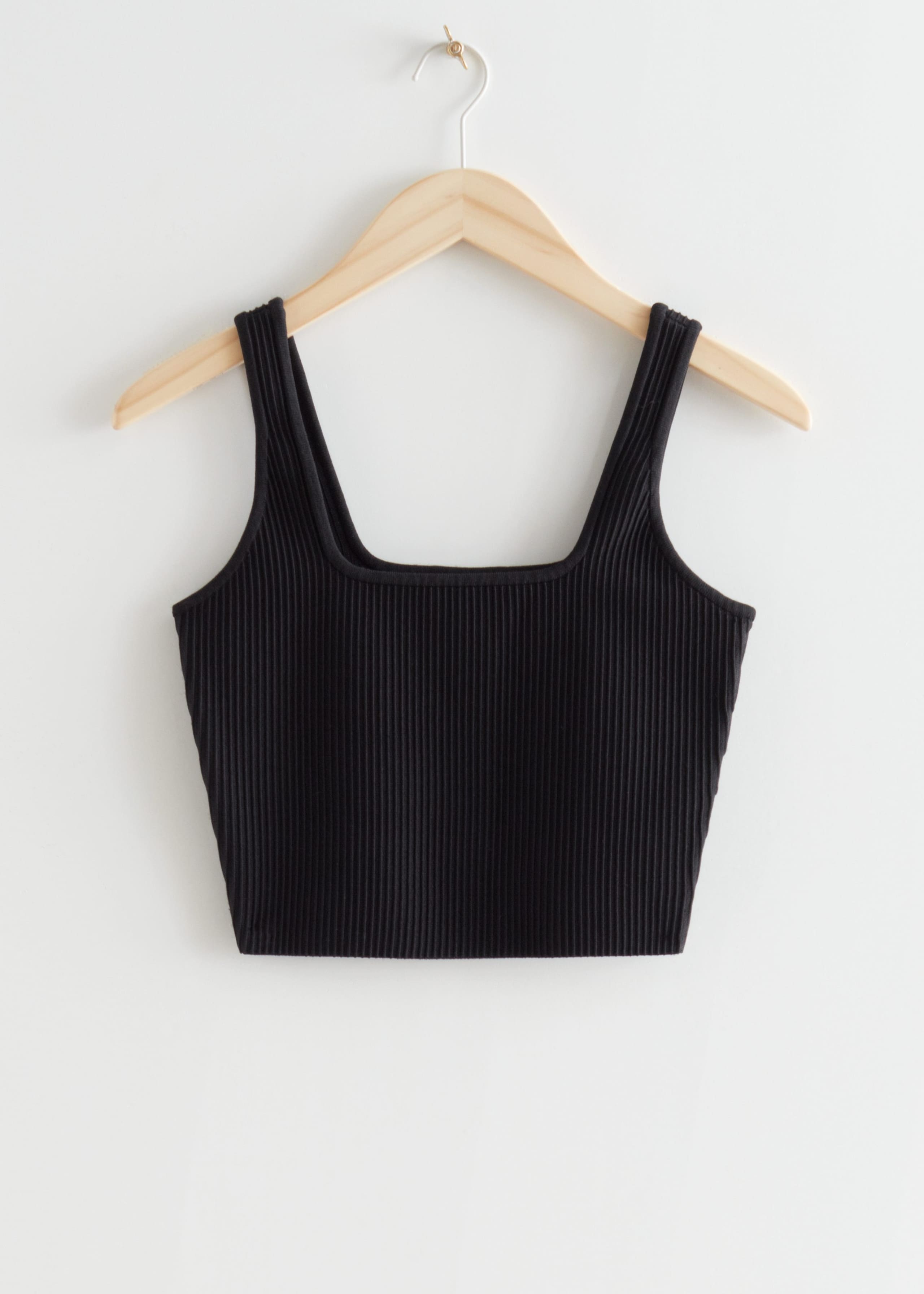 Ribbed Crop Top - Dark Beige - Still Life