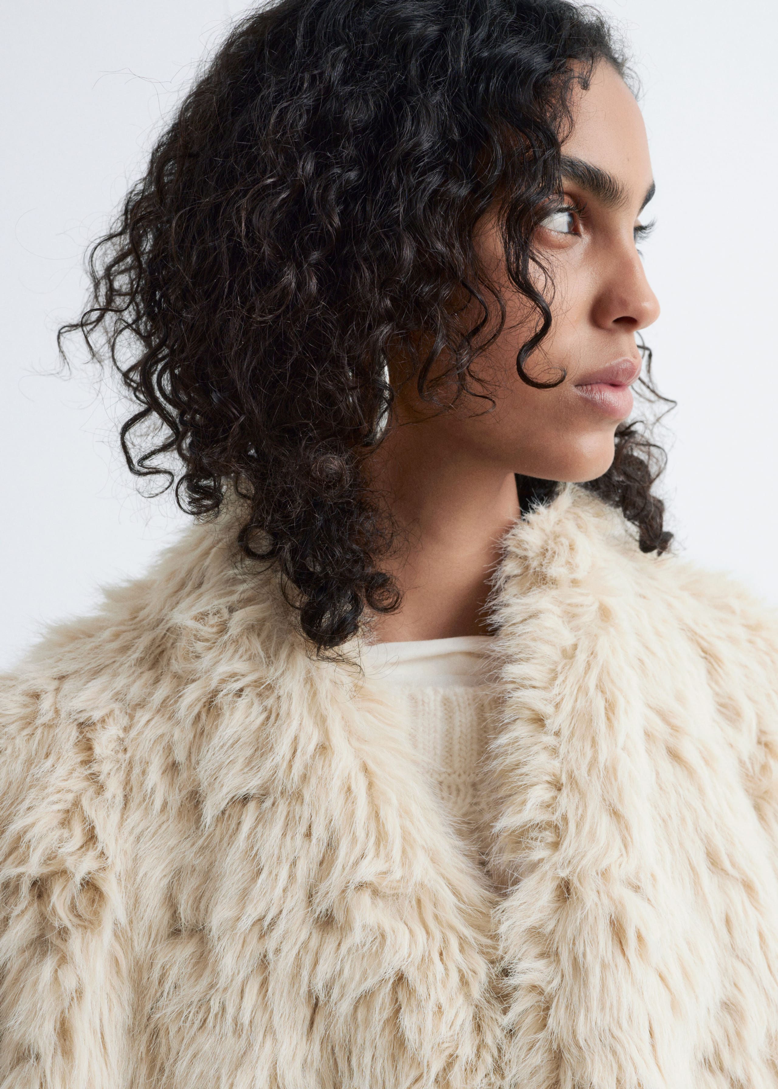 Image of Faux Fur Midi Coat