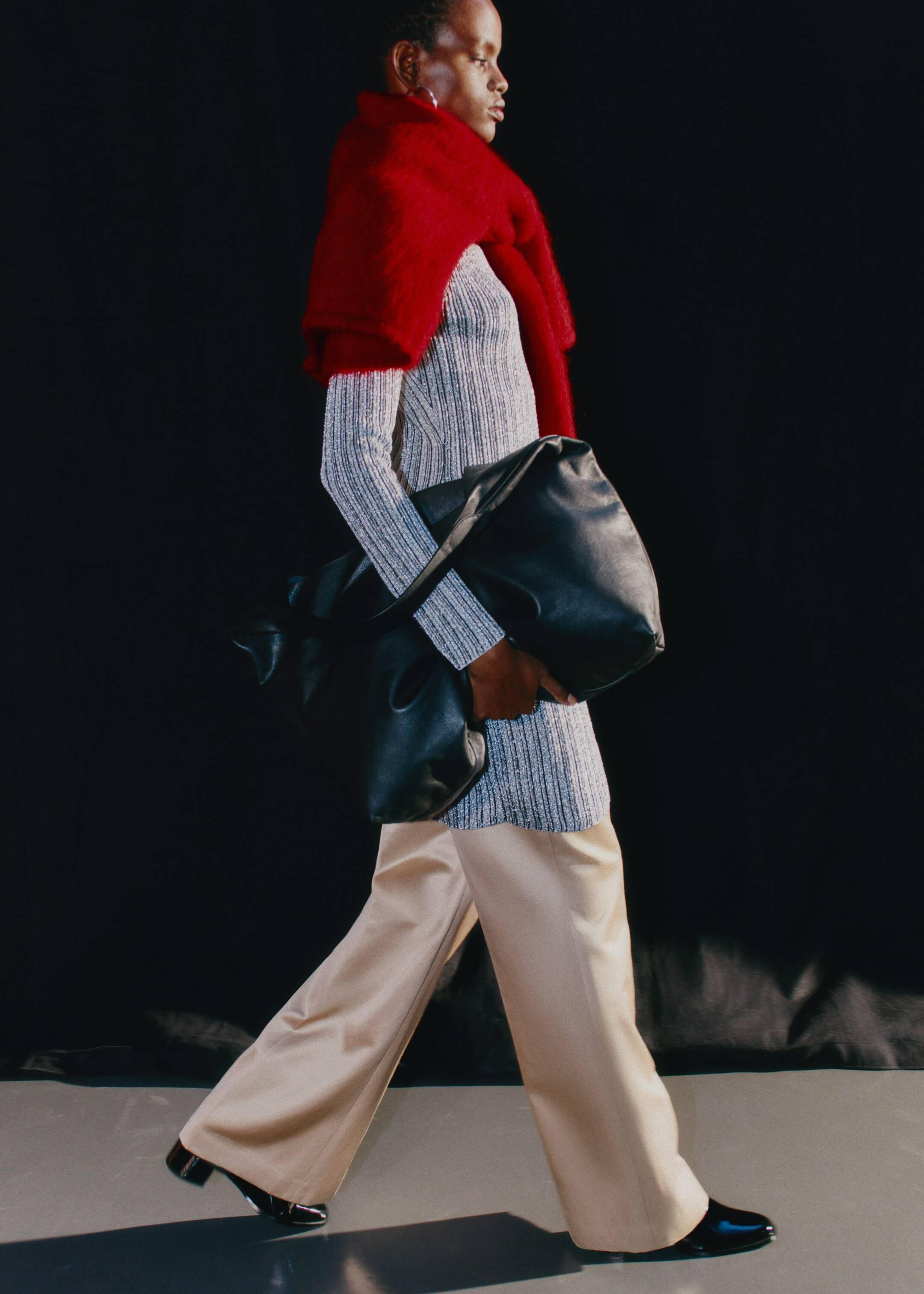 Größeres Bild anzeigen: Langärmliges Minikleid aus Rippstrick - Silber - Ladies | H&M AT 7