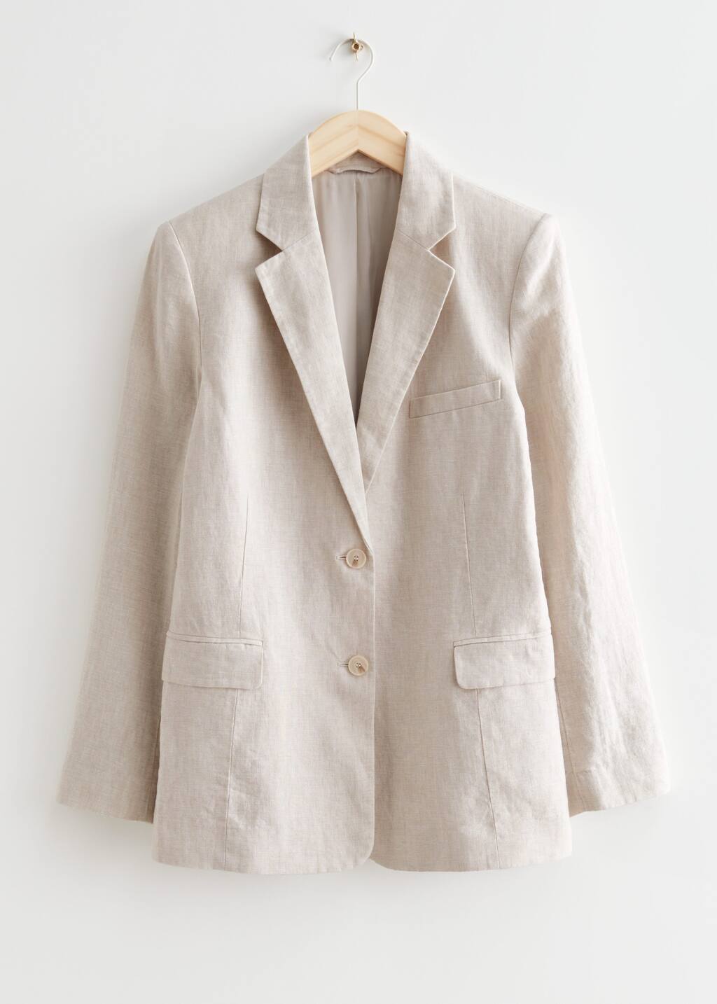 Oversized Linen Blazer - Lilac - Bodegón