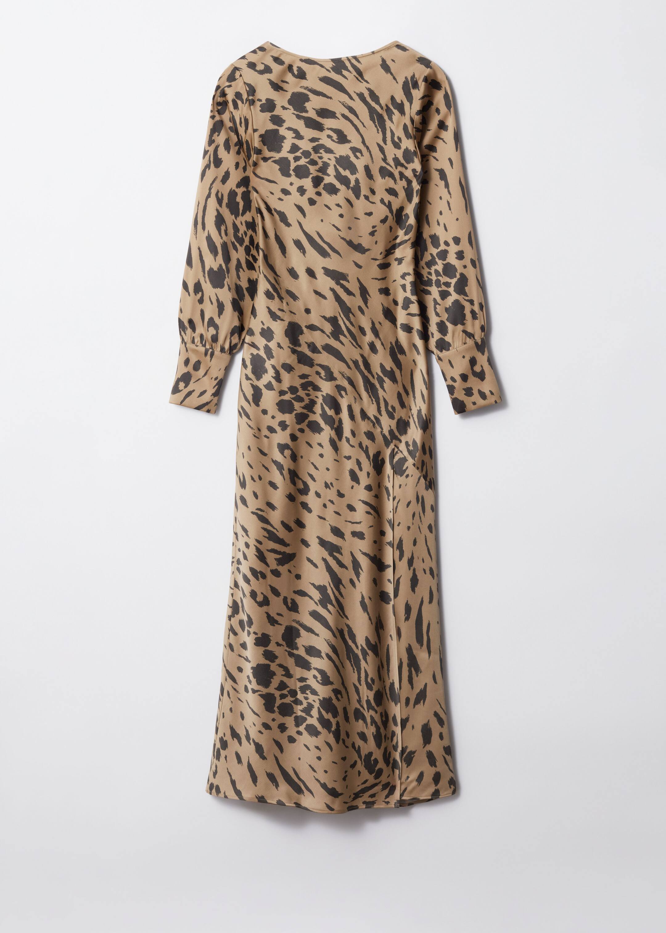 הצגת תמונה גדולה יותר: Open-Back Satin Maxi Dress - Leopard - Ladies | H&M IL 1