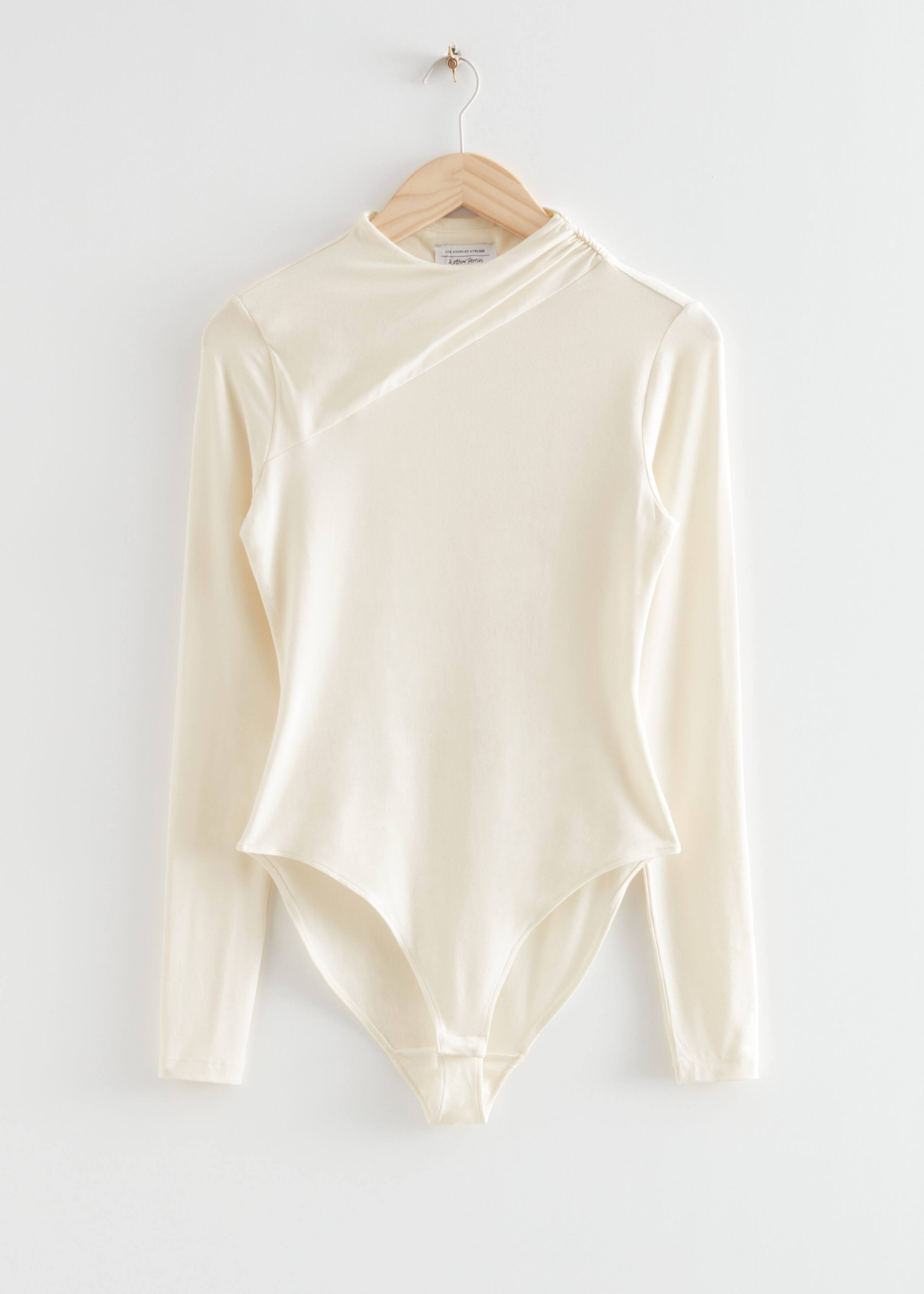 FittedRouchedBodysuit - White - Natura morta