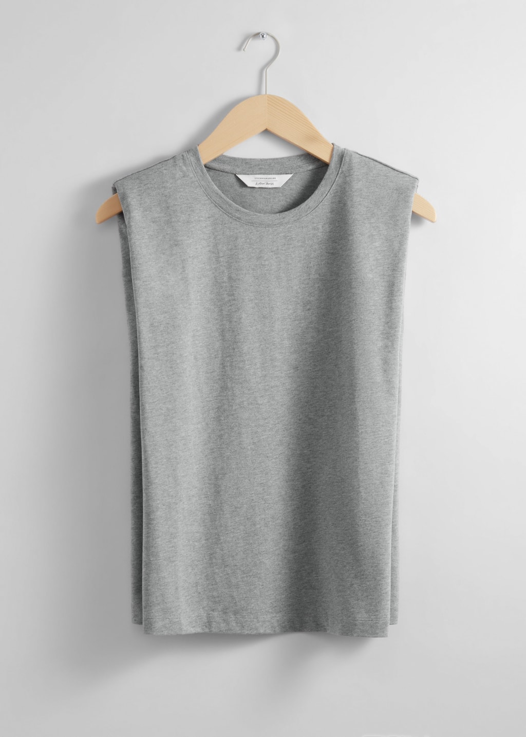 Camiseta de tirantes con hombreras - Gris jaspeado - Bodegón