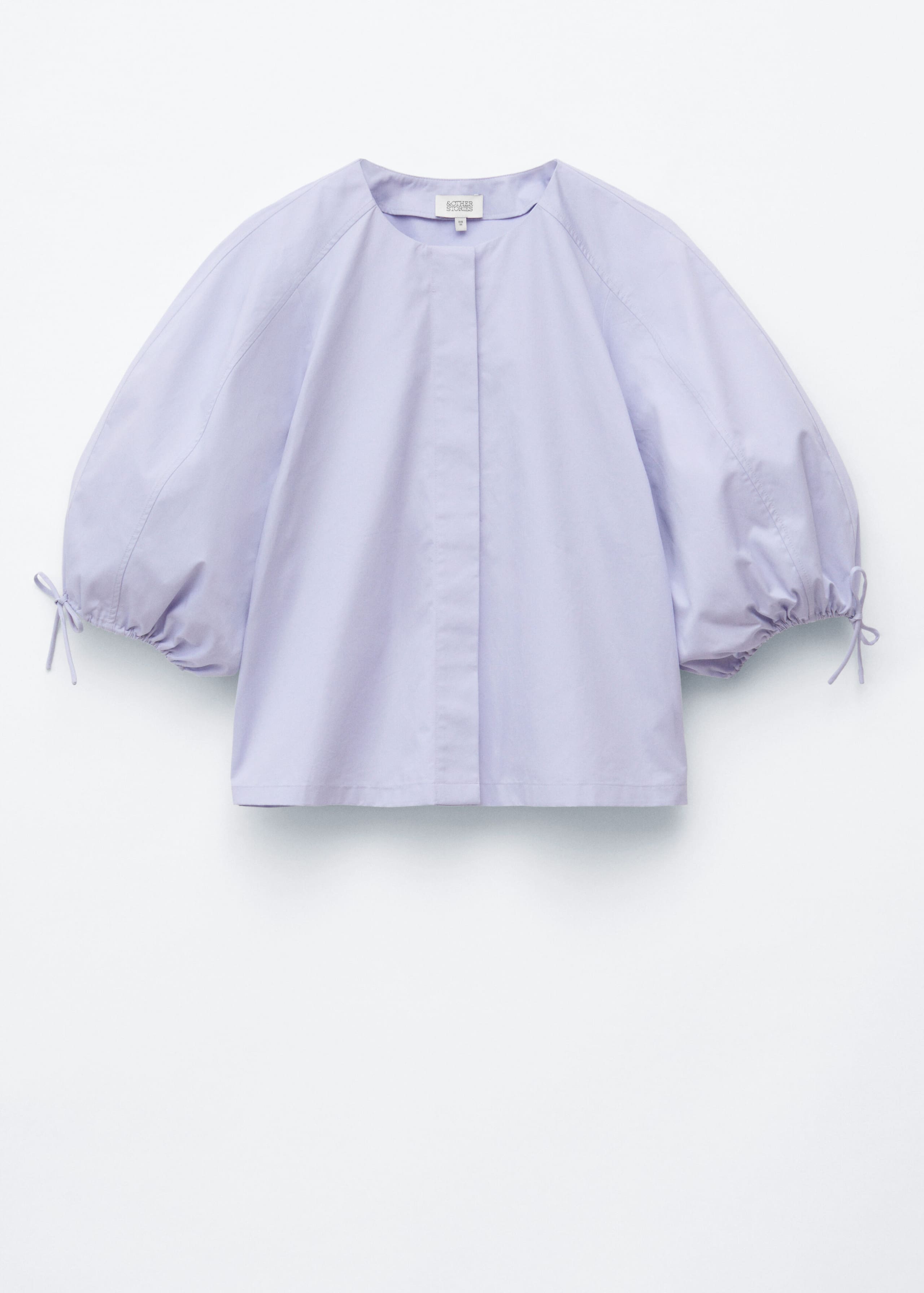 Image of Bluse aus Baumwolle mit voluminösen Ärmeln