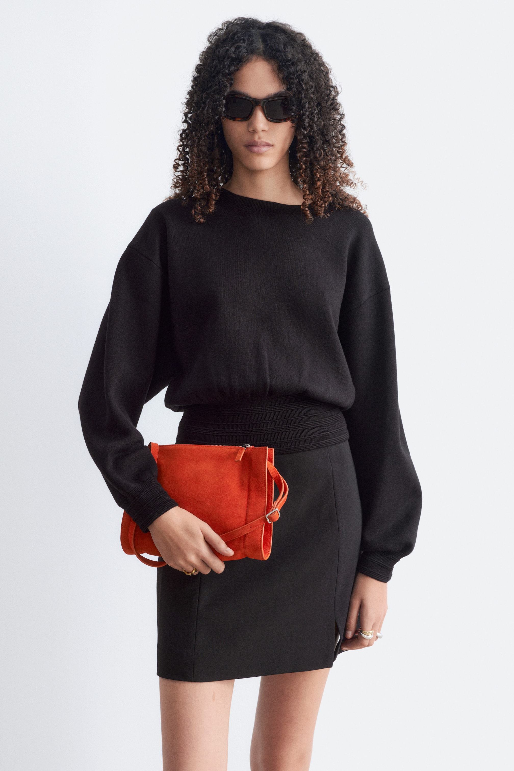 Vezi imaginea mai mare: Pulover Tricotat cu Borduri Reiate - Negru - FEMEI | H&M RO 1