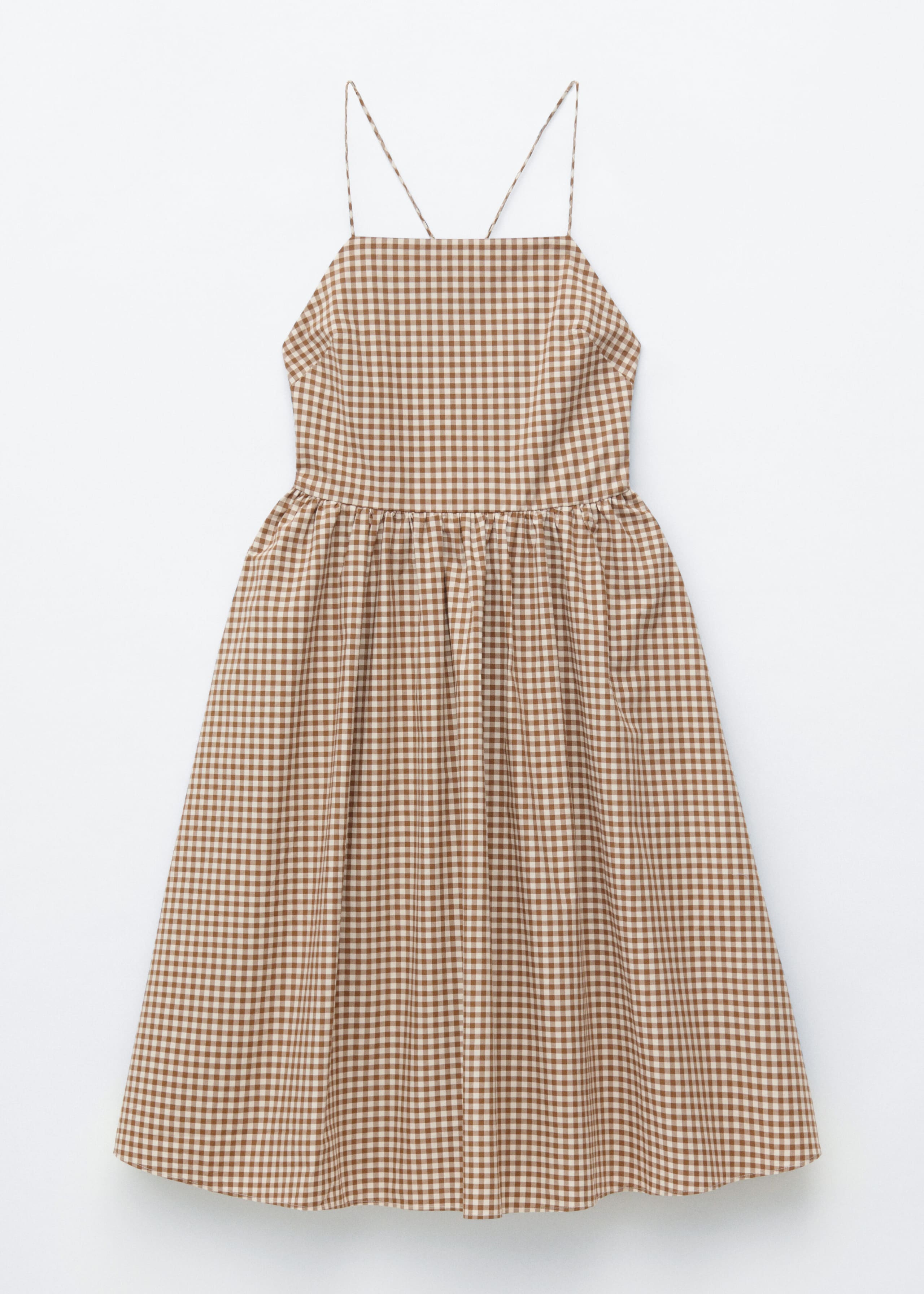 Cotton Midi Dress - Brown/Checked - Still Life