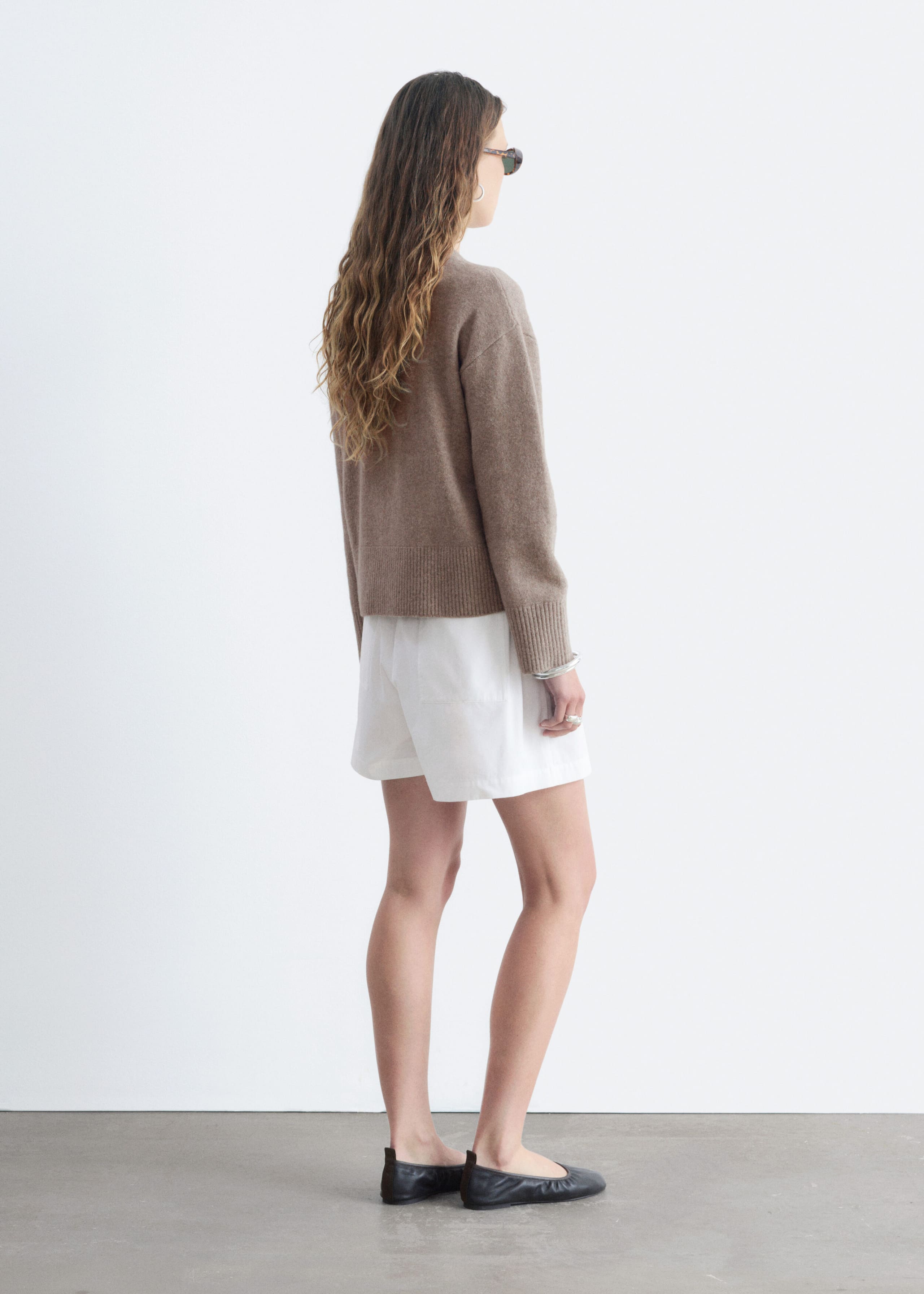 Relaxed Fit Knitted Sweater - Mole Beige - Lookbook