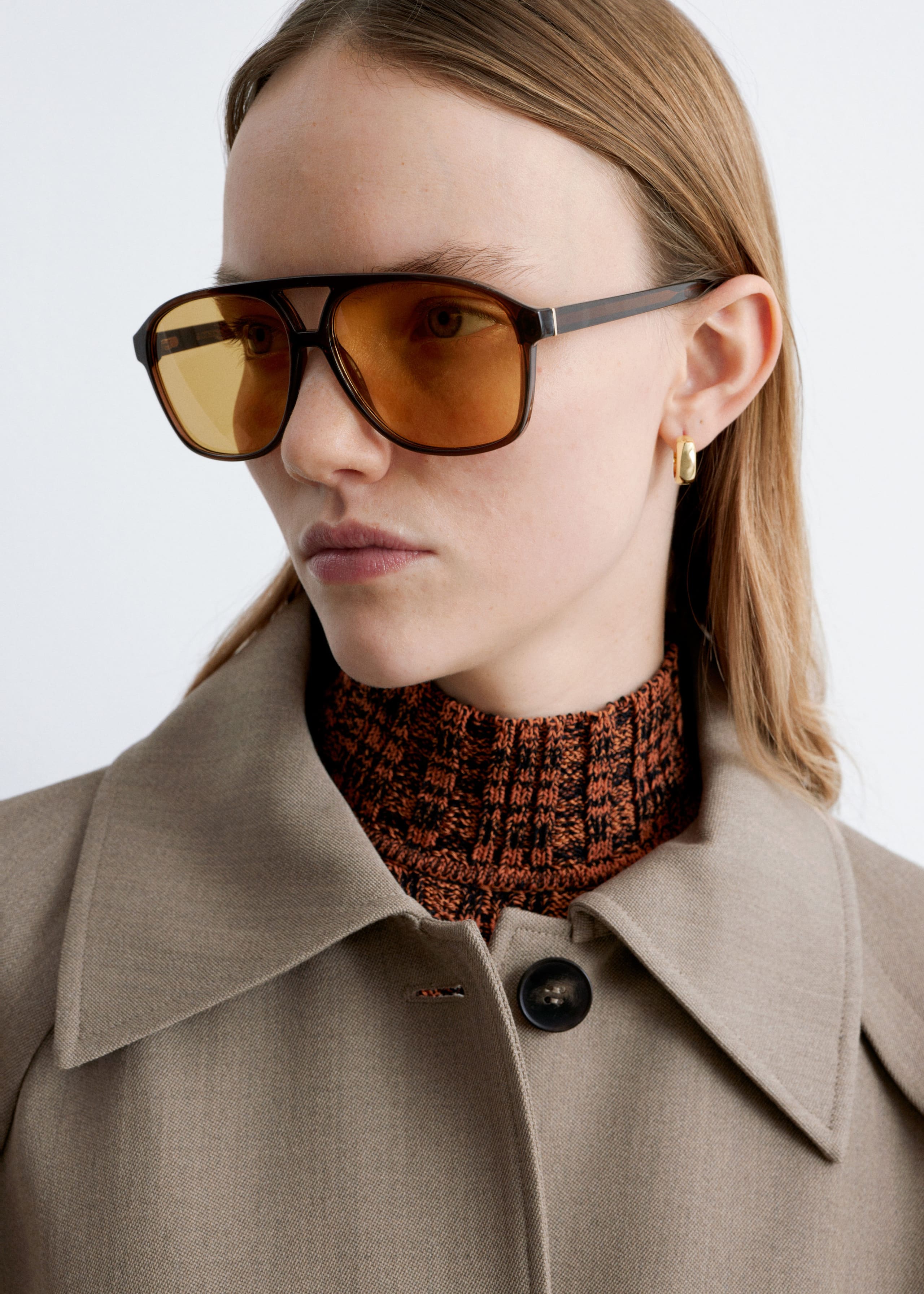 Image of Oversized-Sonnenbrille im Piloten-Stil