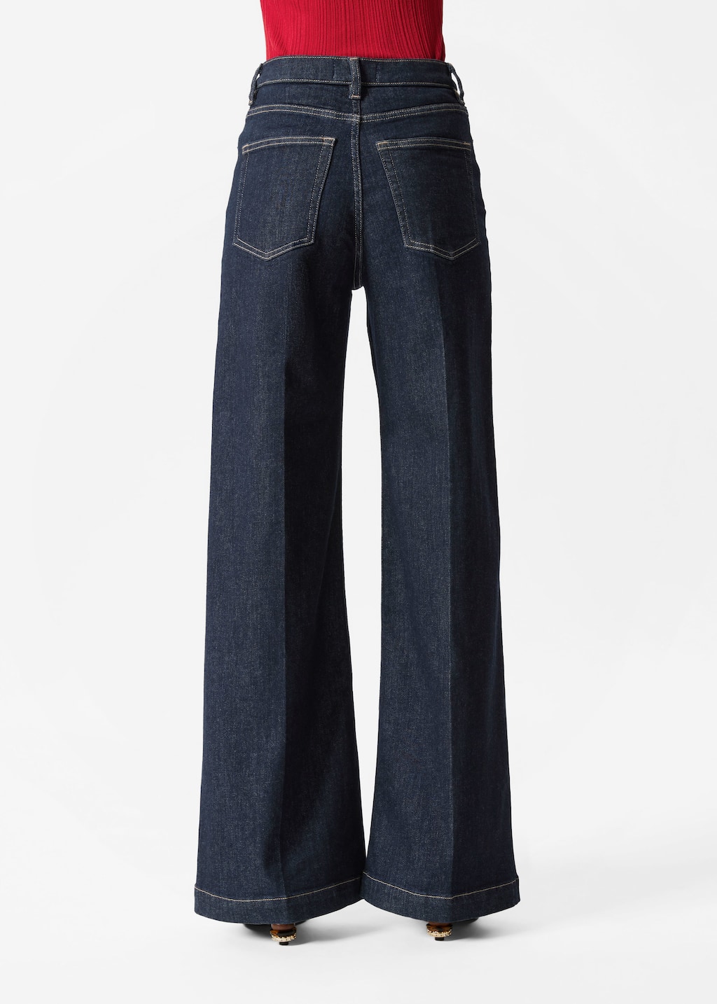 Image of Wide Press-Crease Jeans