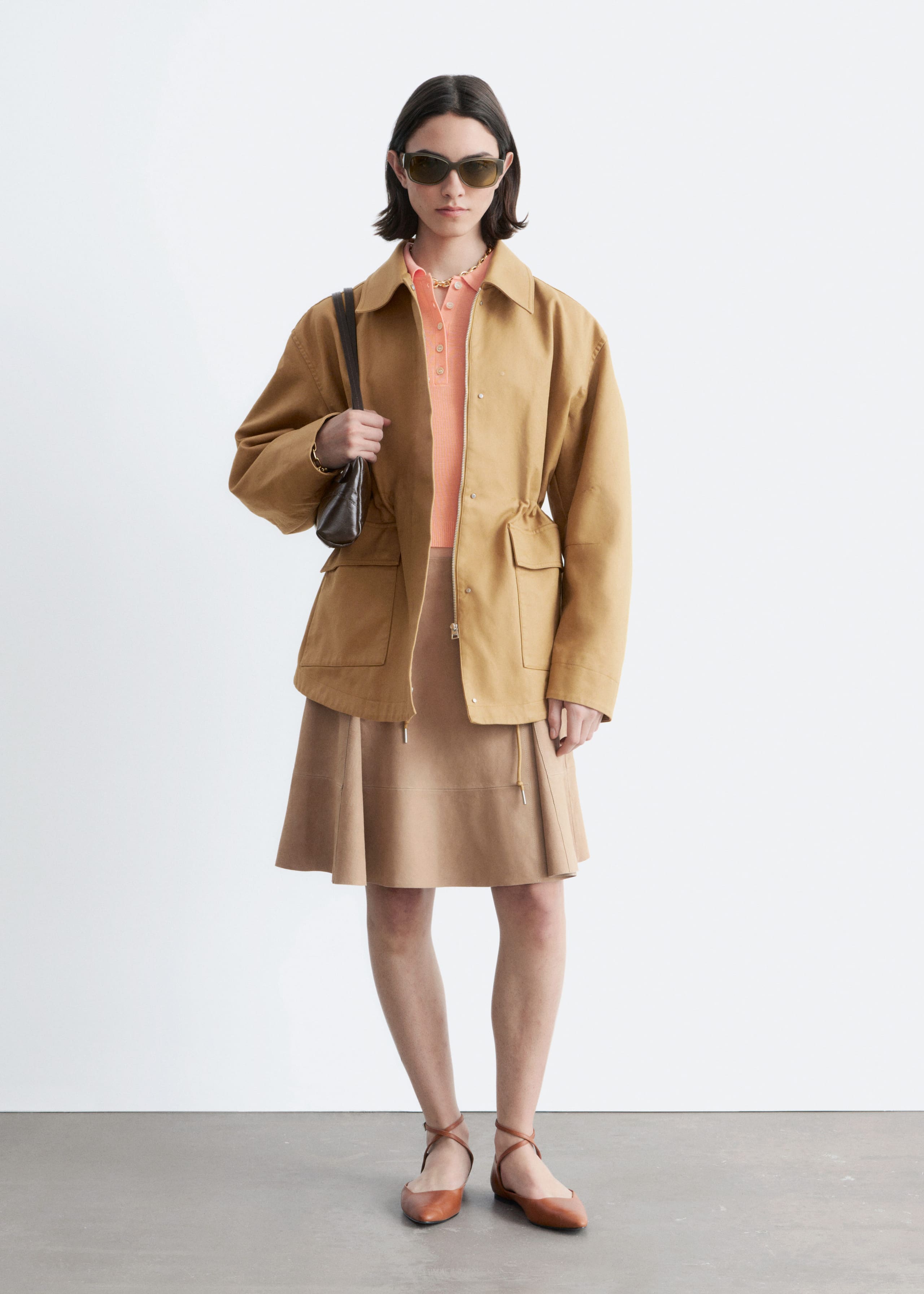 Image of Oversized Drawstring Utility Jacket